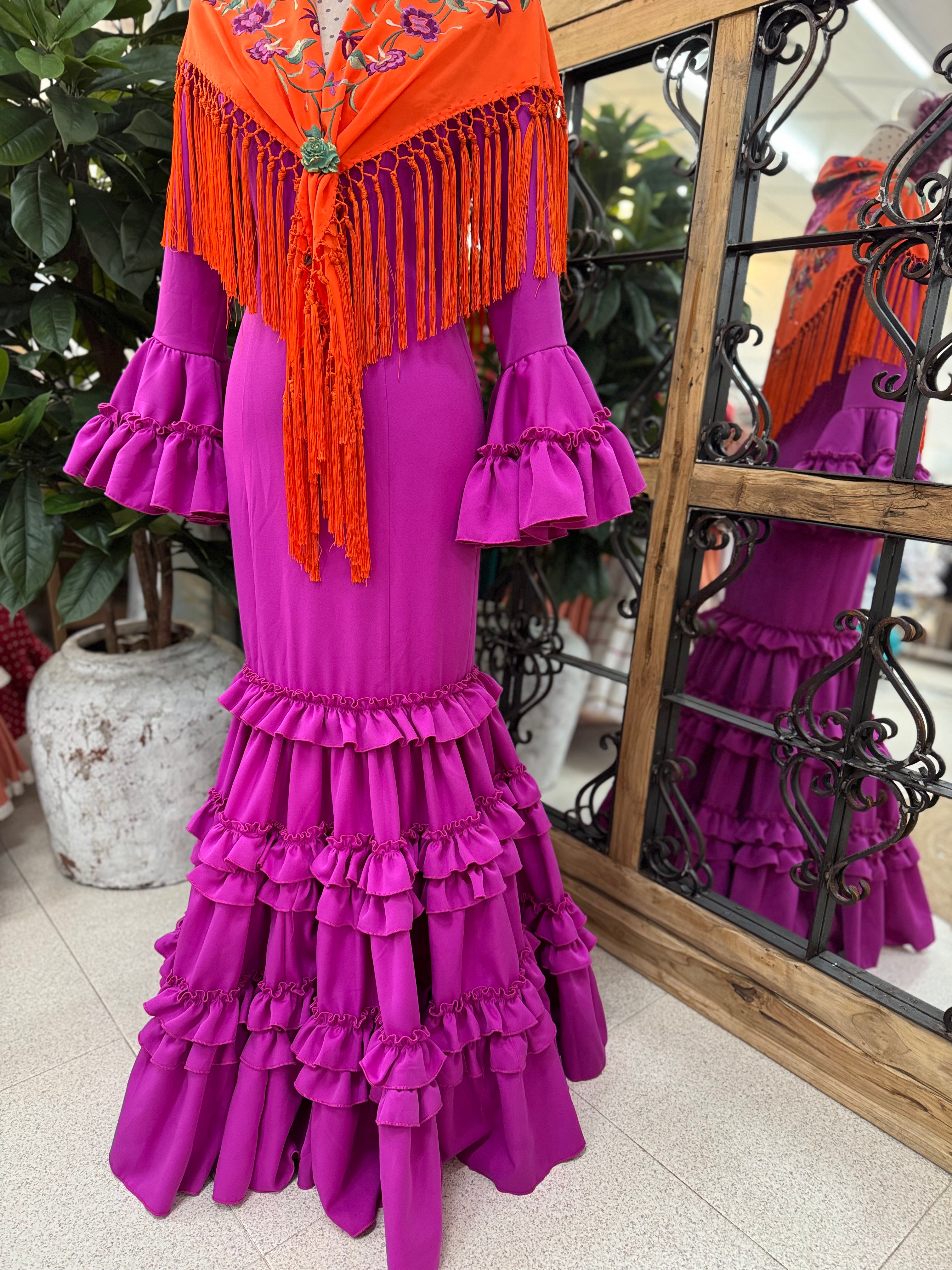Traje de Flamenca Granada Buganvilla Bioelástico