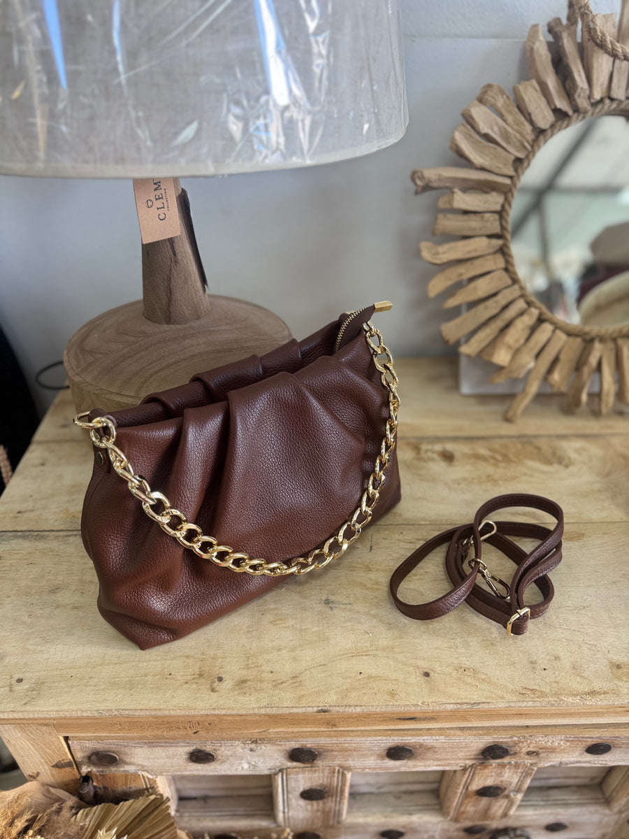 Bolso Piel Paris Marrón