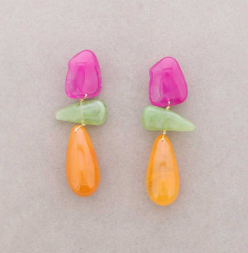 Pendientes Resina Colores
