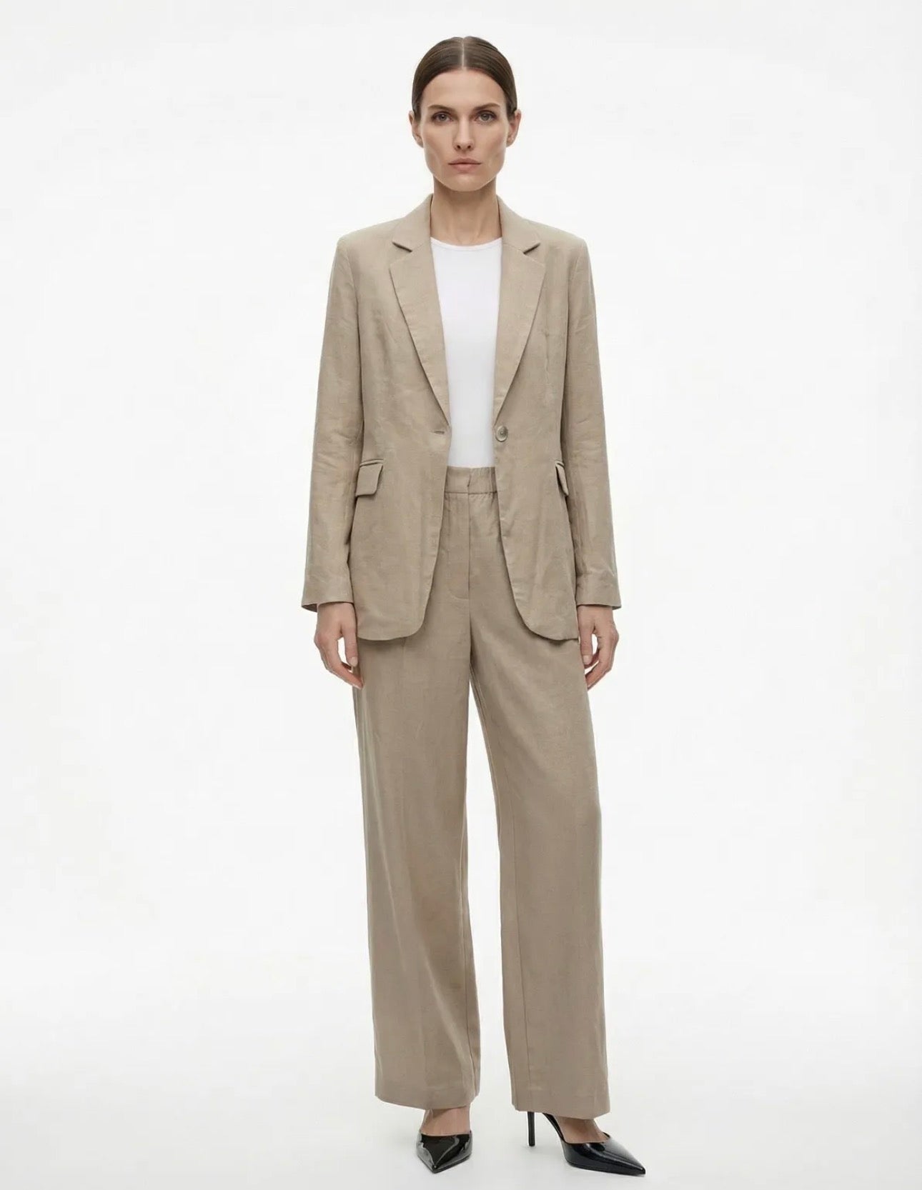 Chaqueta Lino Blanca