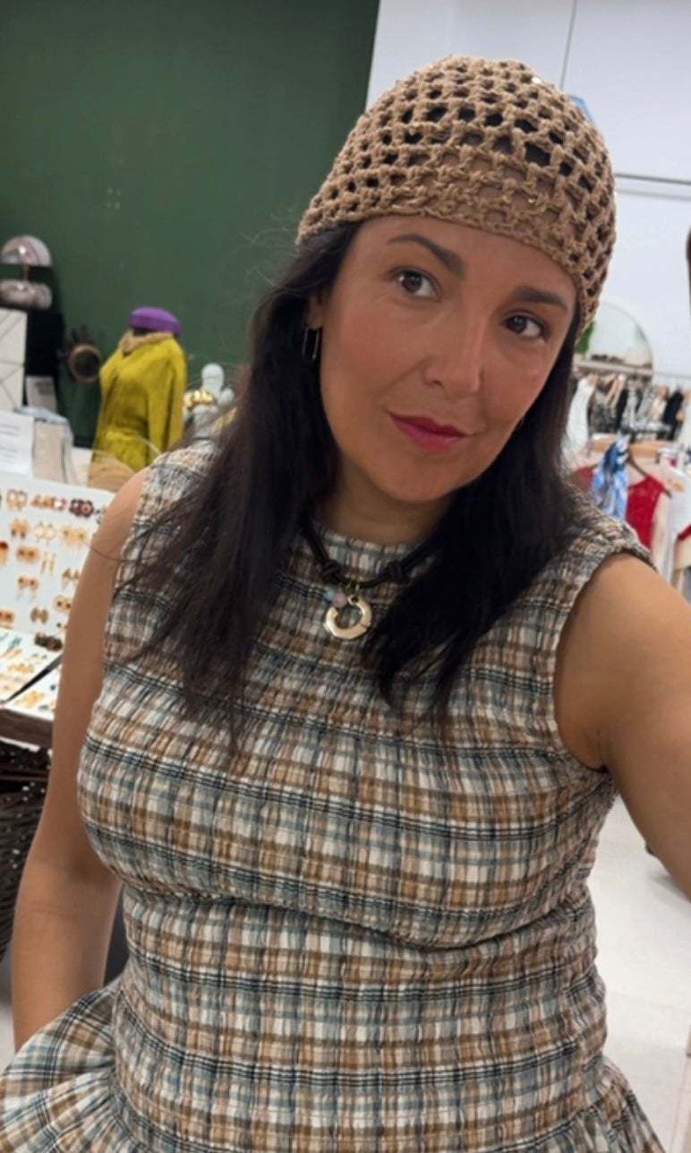 Casquete Crochet Lentejuelas