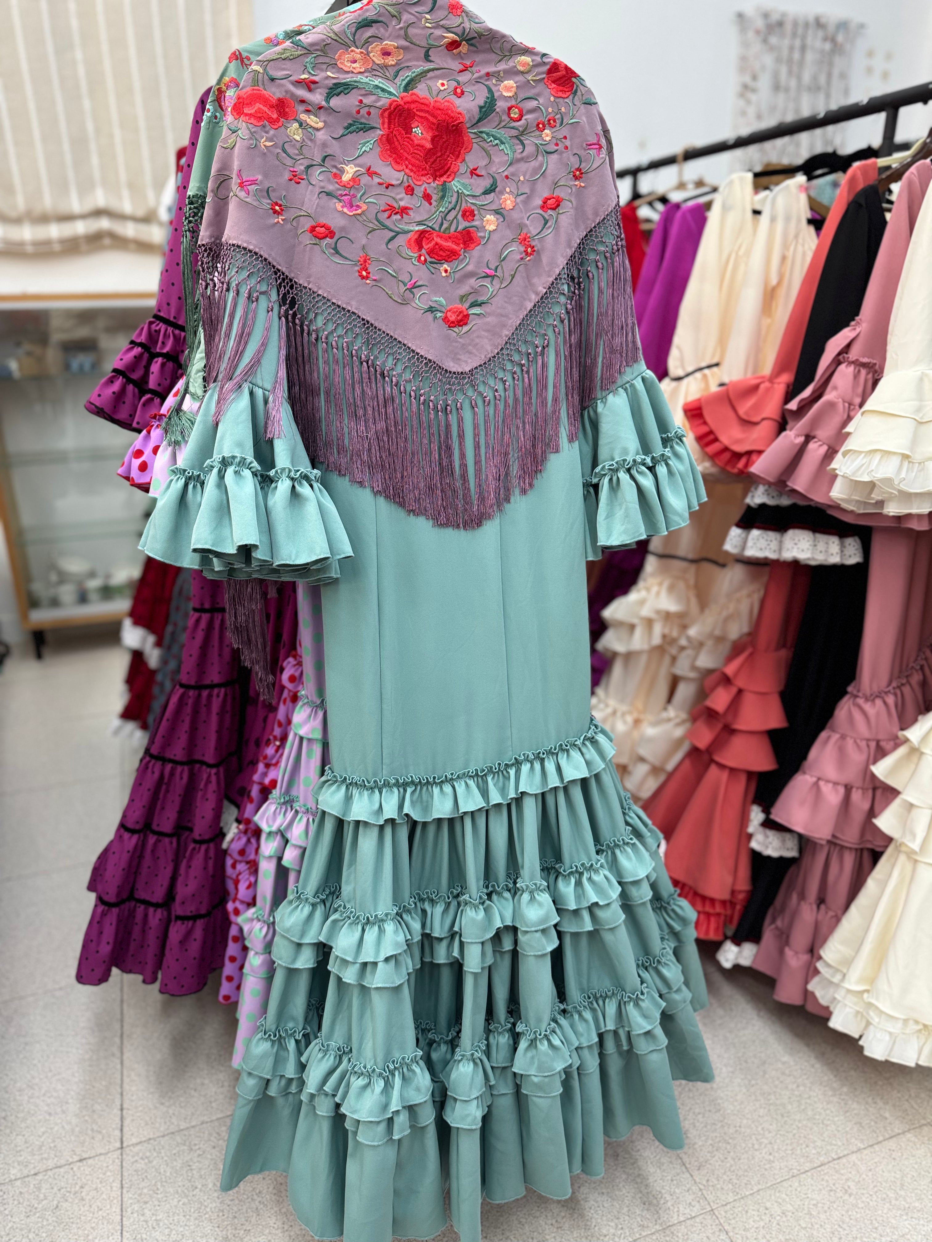 Traje Flamenca Granada Verde T.38