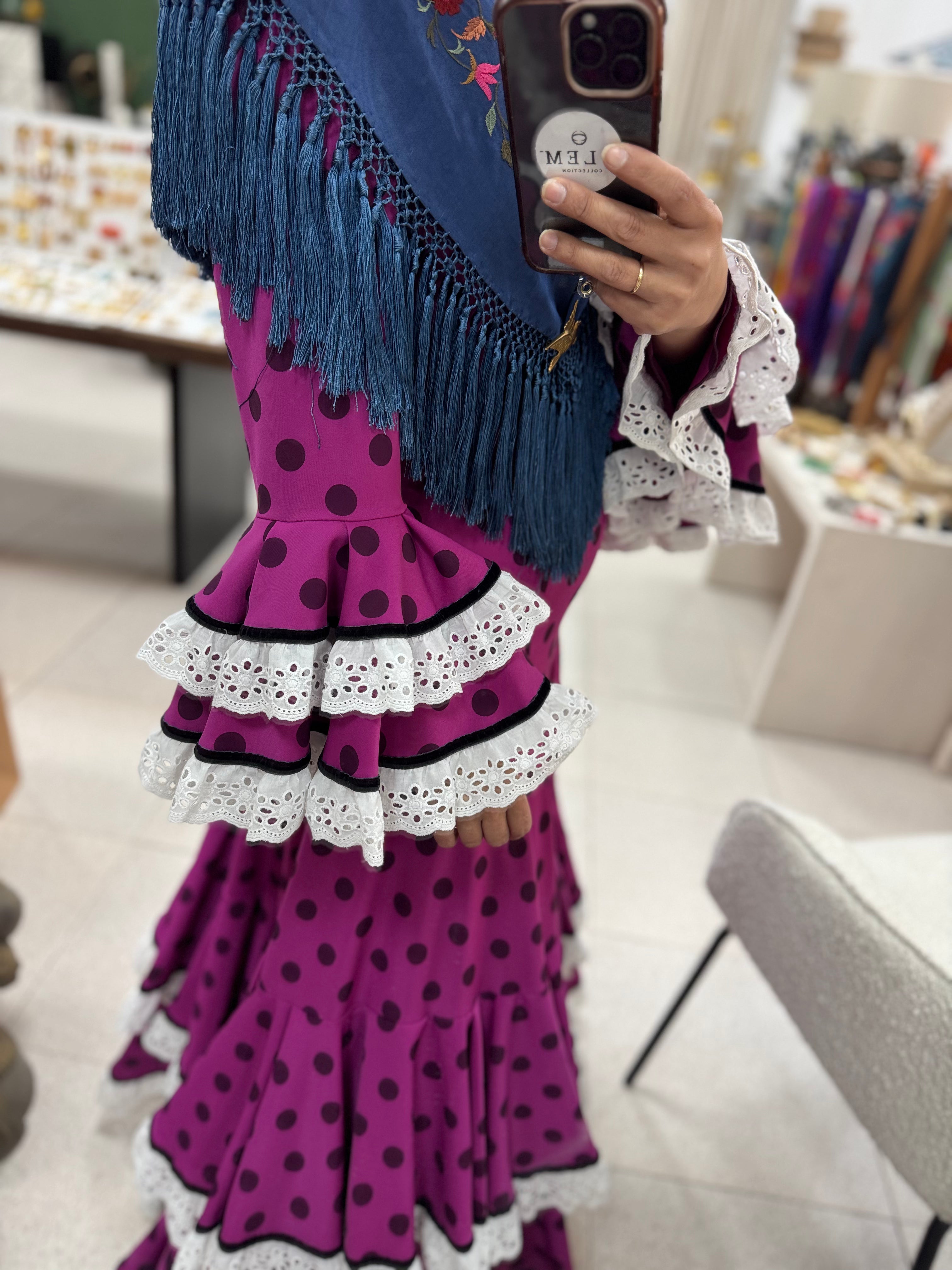 Traje Flamenca Abril Buganvilla T.38 y 42