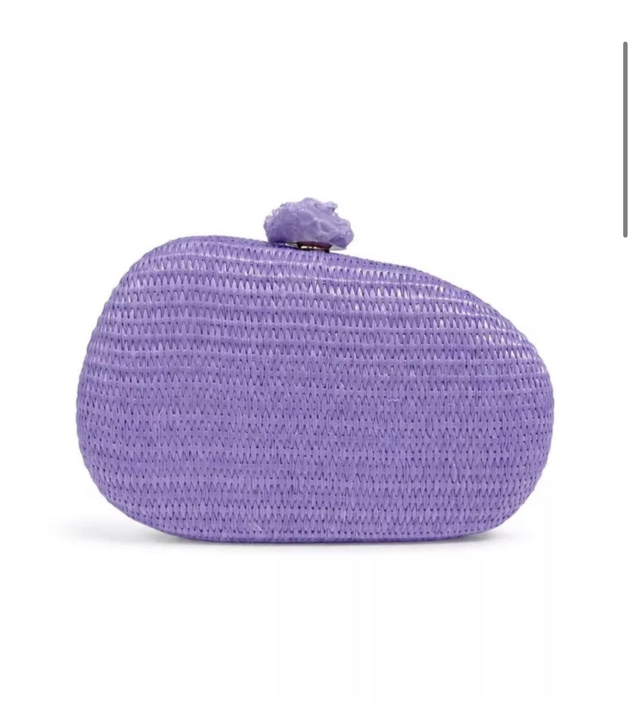 Clutch Rafia Oval Lila
