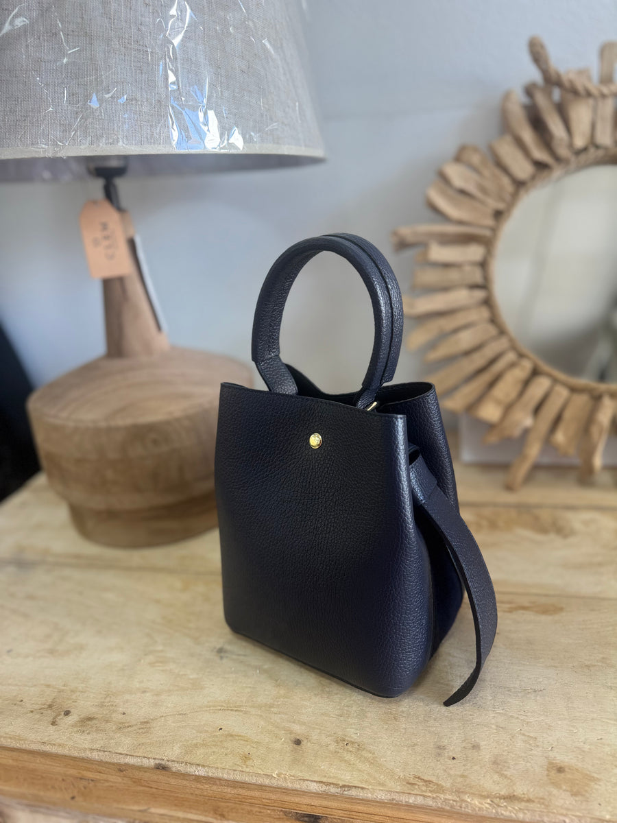 Bombonera Piel Sophia Azul Marino