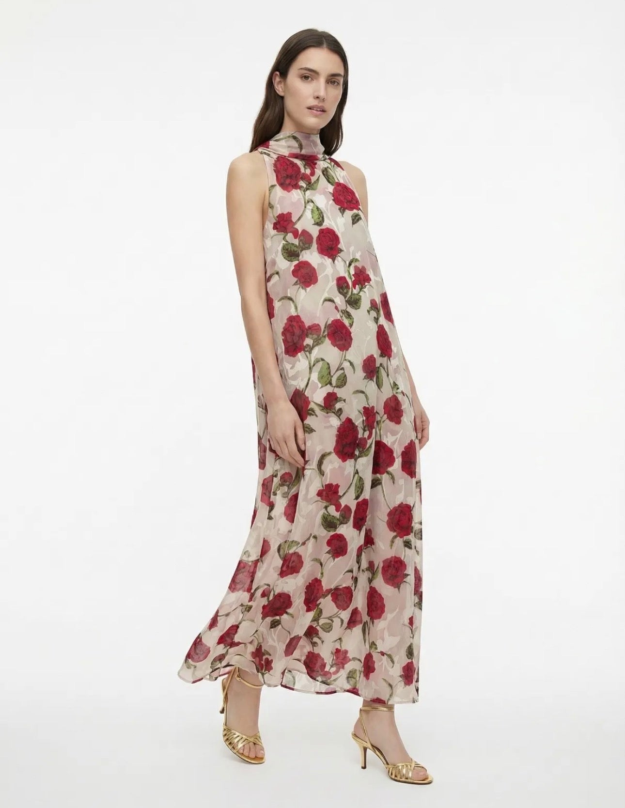 Vestido Sedoso Flowers