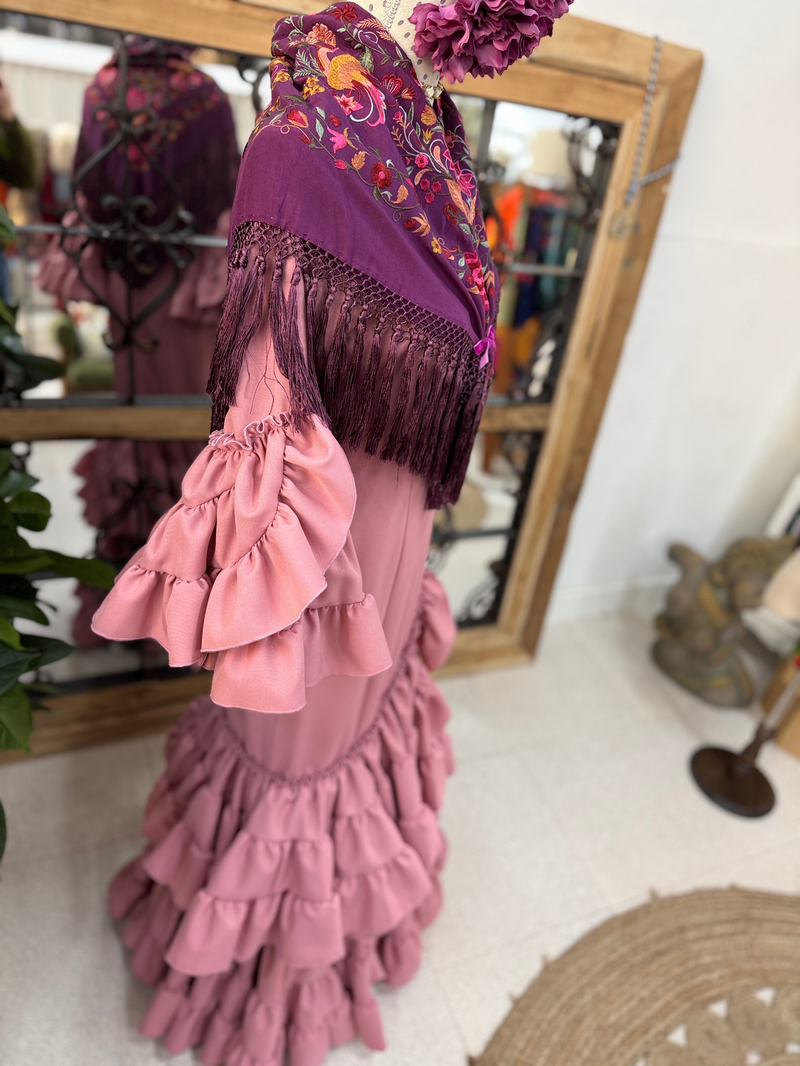 Traje de Flamenca Doble Carmen Rosa