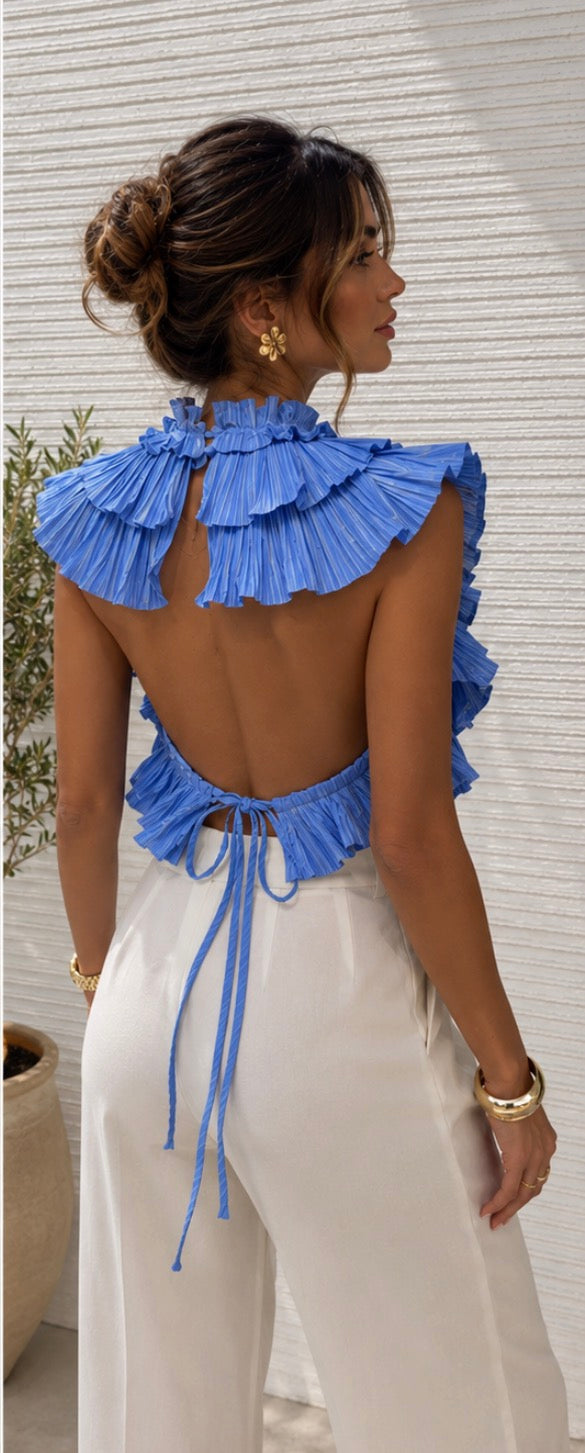 Top Rayas Azul