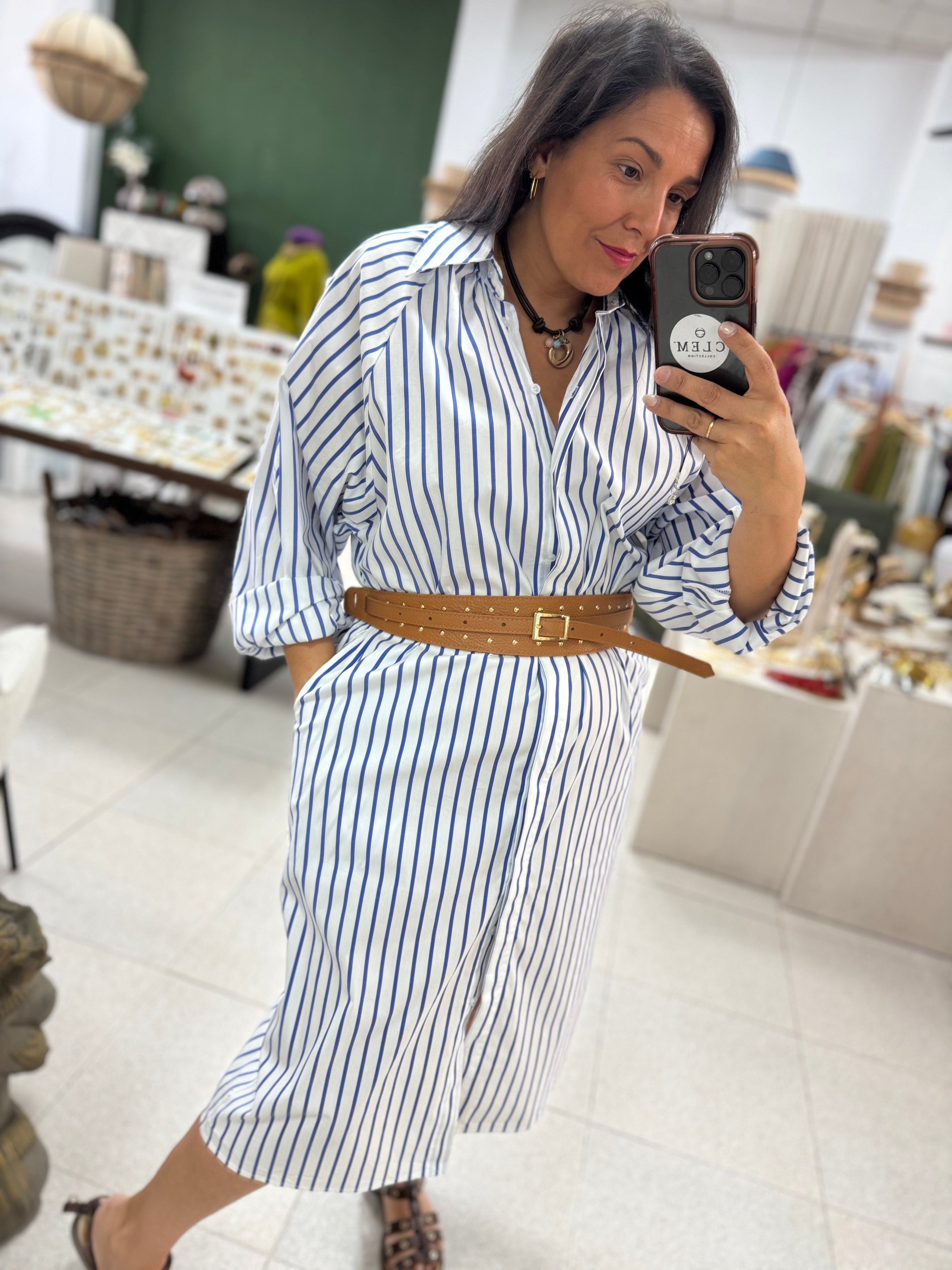 Vestido Camisero Rayas