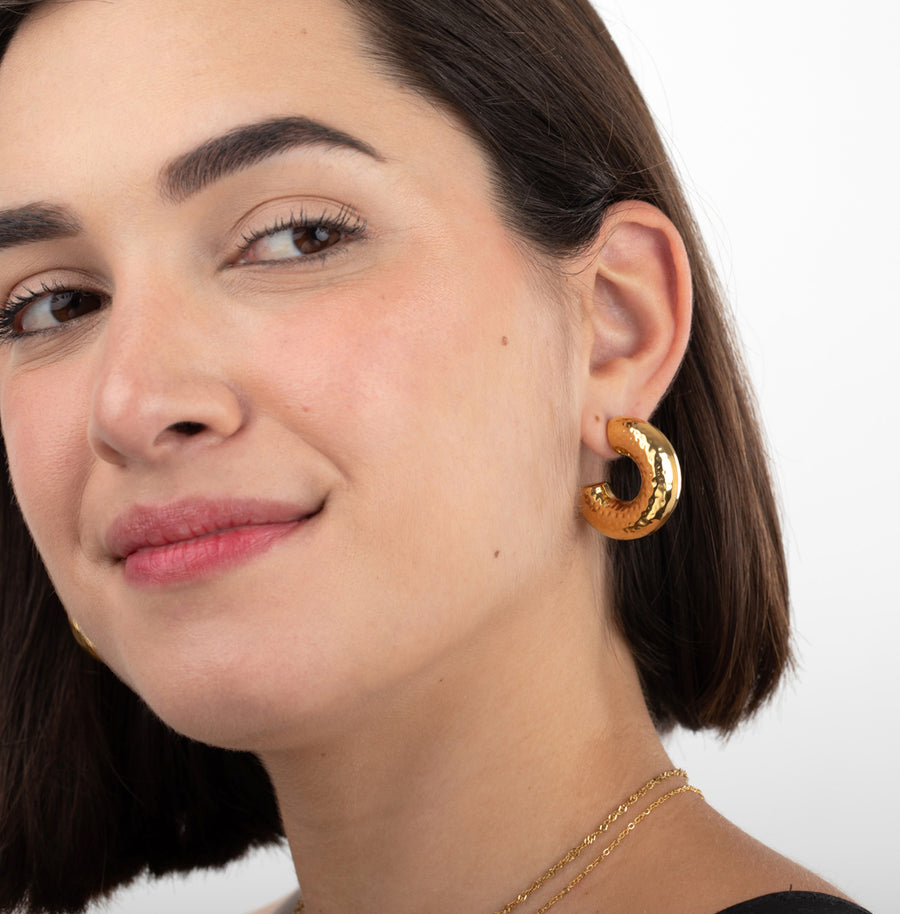 Pendientes Aros Martillados