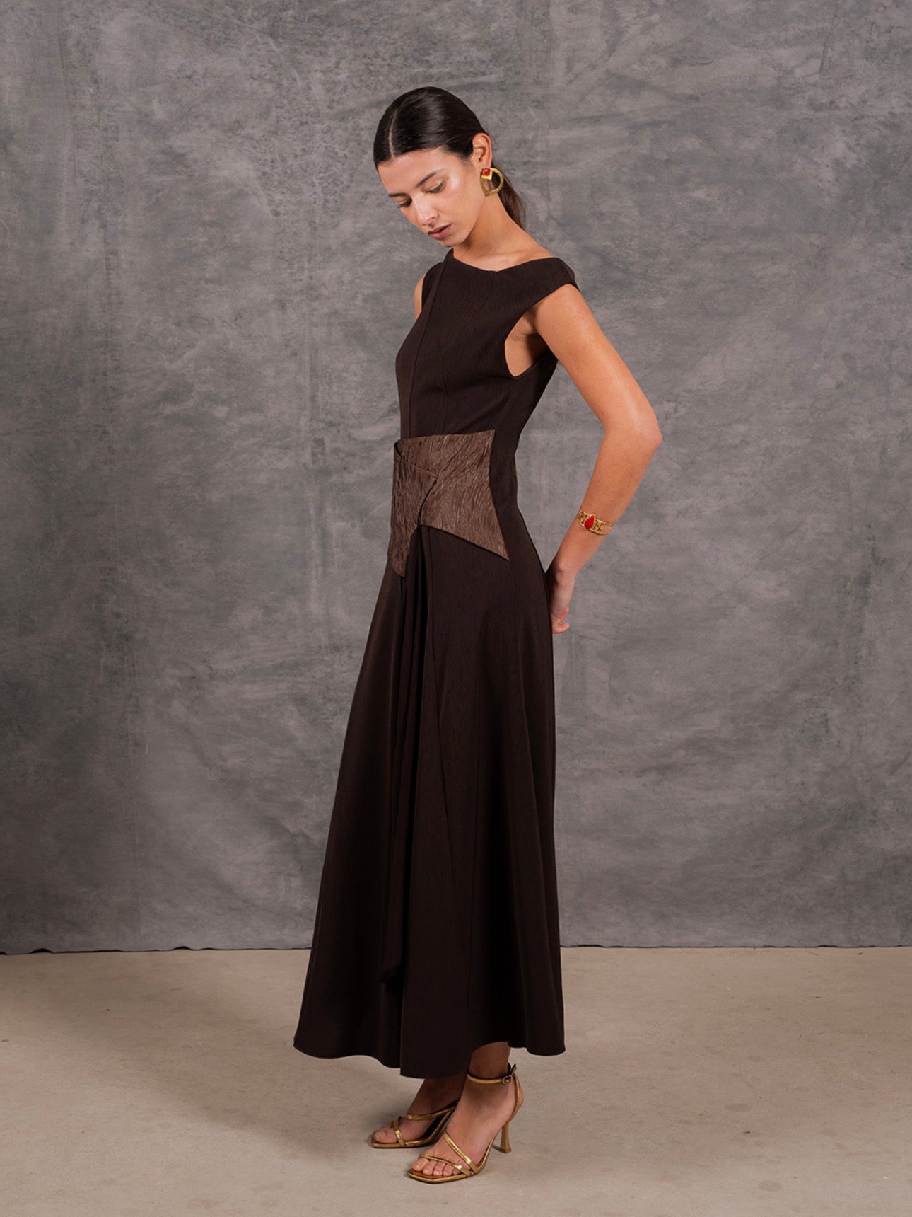 Vestido Galerie Marrón
