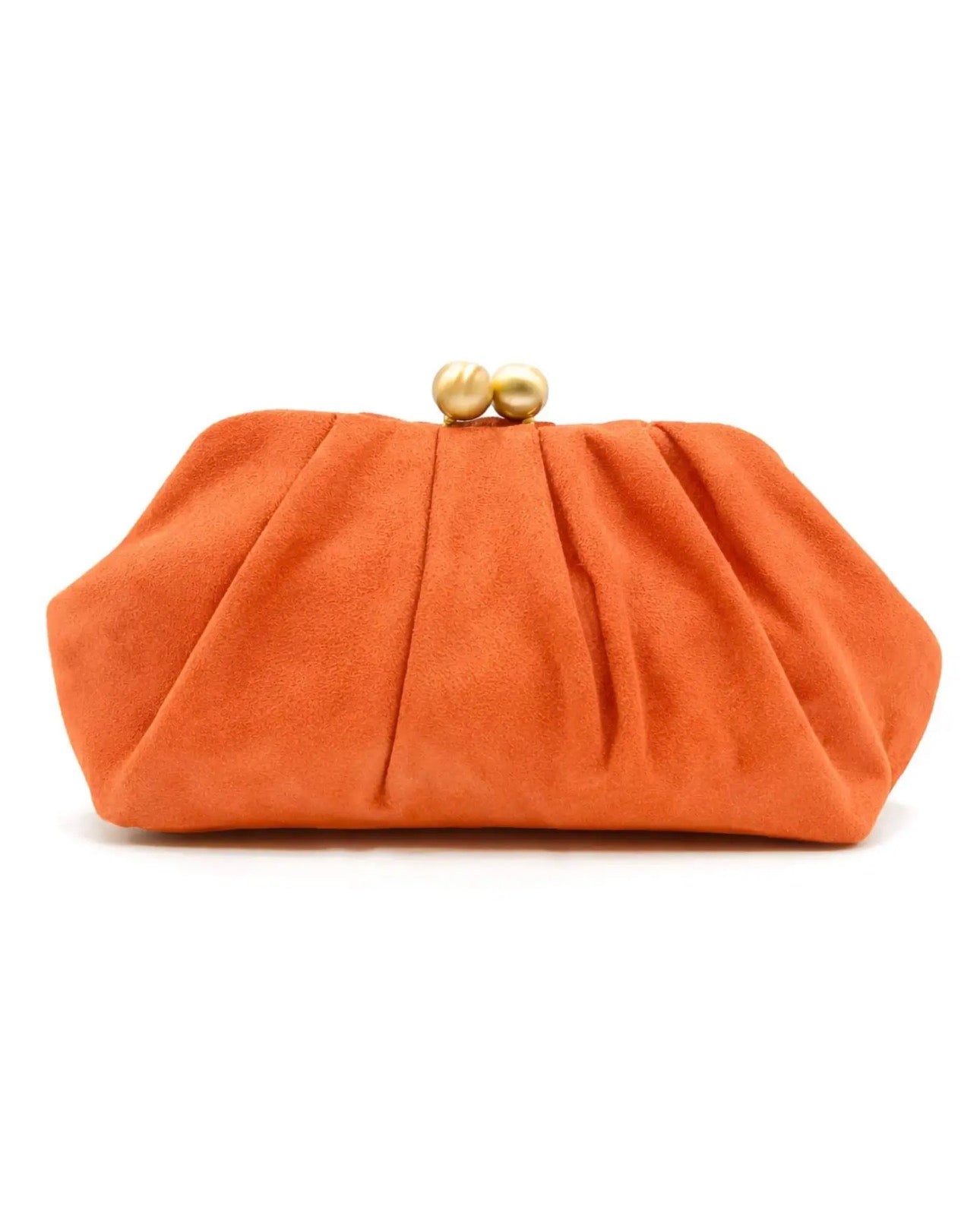 Bolso de Mano Bolas Ante Naranja