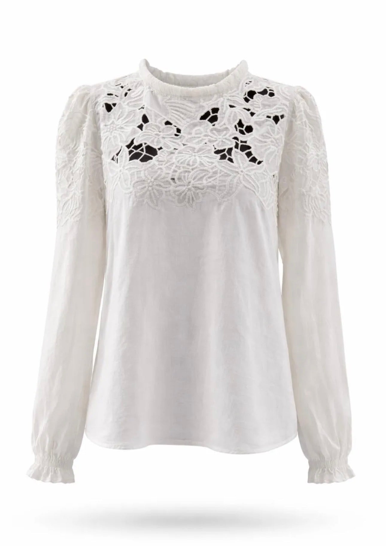 Camisa Perforada Blanca