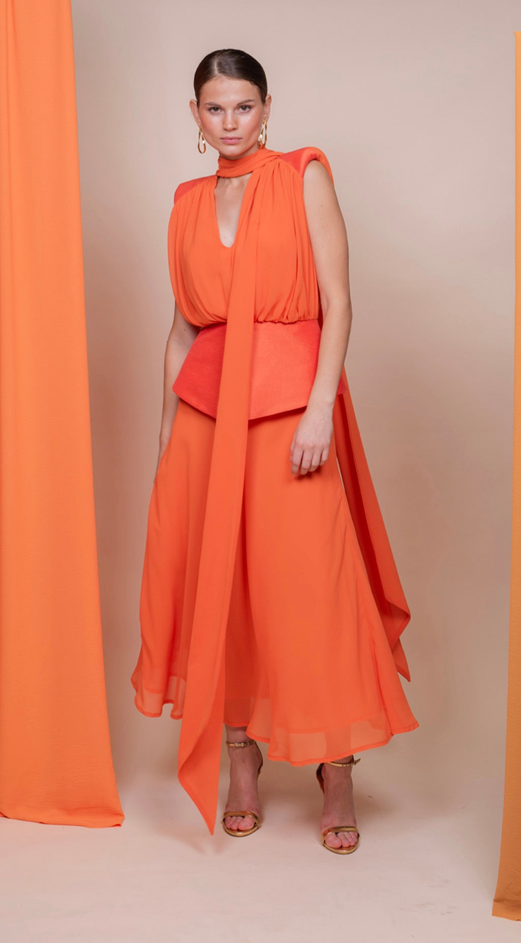 Vestido Diana Naranja Strena