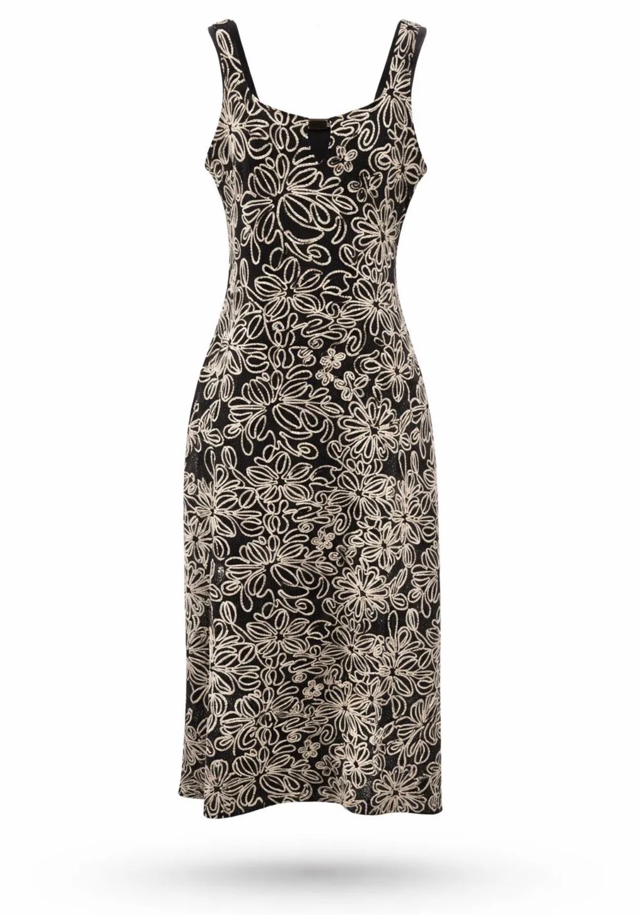 Vestido Croch Negro y Blanco