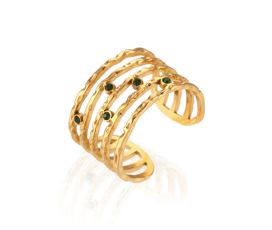 Anillo Circonita Verde