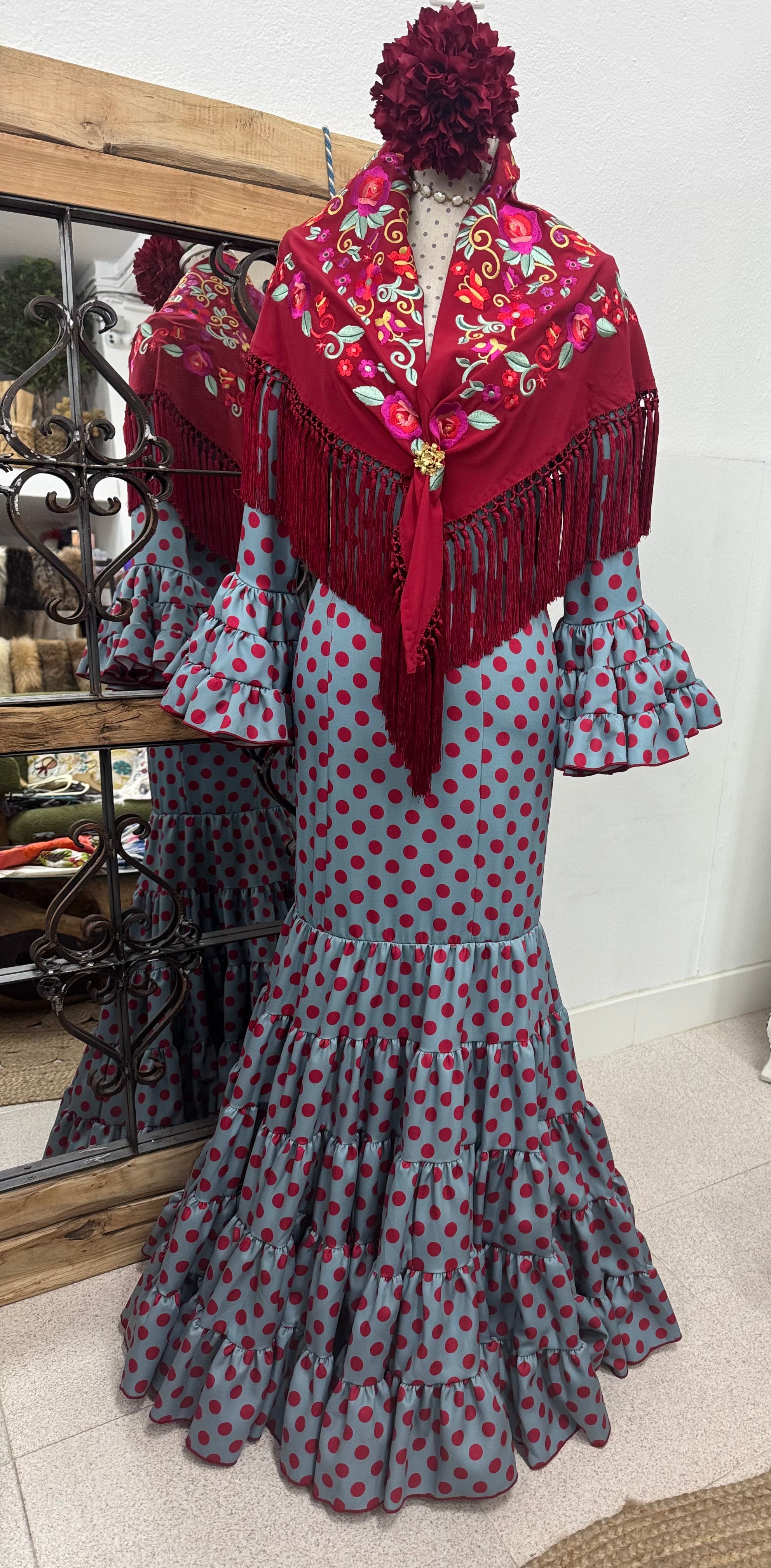 Traje de Flamenca Mod. Cordobesa  Bioelástico Lunar