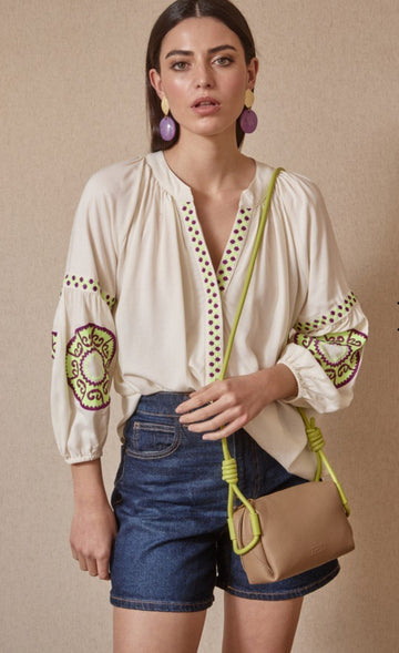 Blusa Medallones Flúor