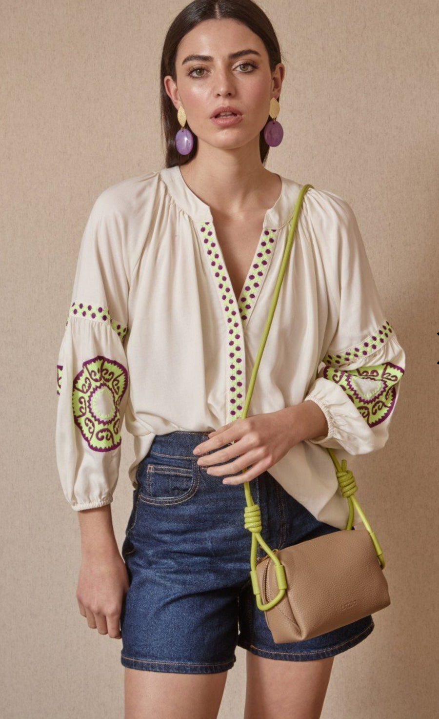 Blusa Medallones Flúor