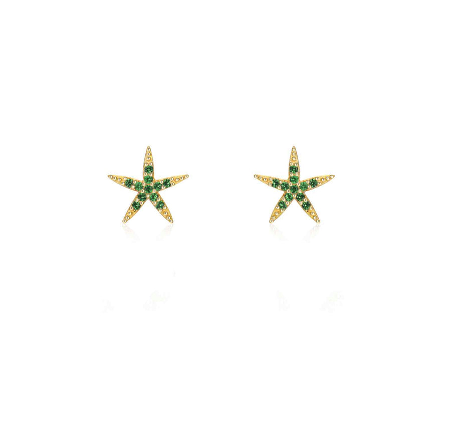 Pendientes Estrella Verde