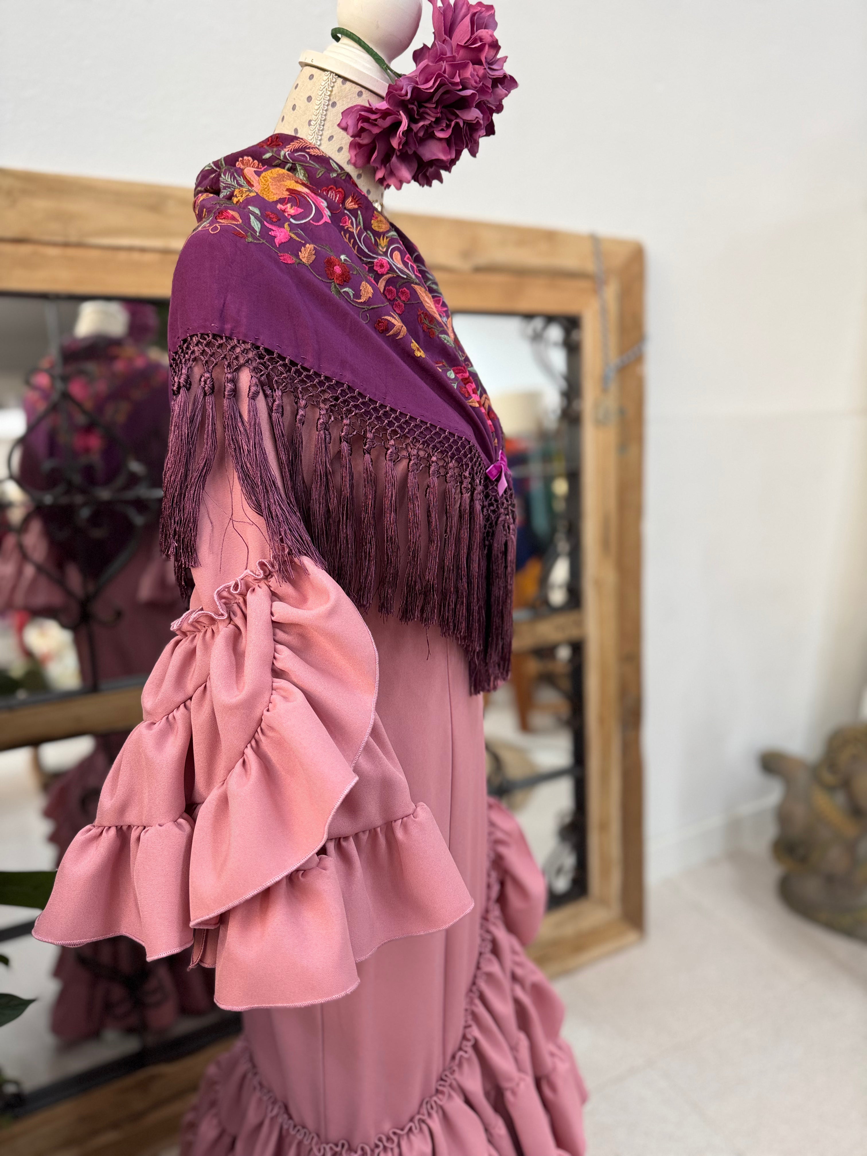 Traje de Flamenca Doble Carmen Rosa