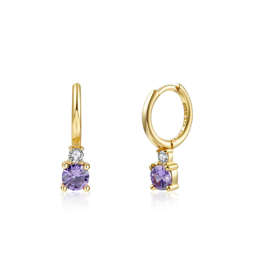 Pendientes Piedra Cristal Amatista