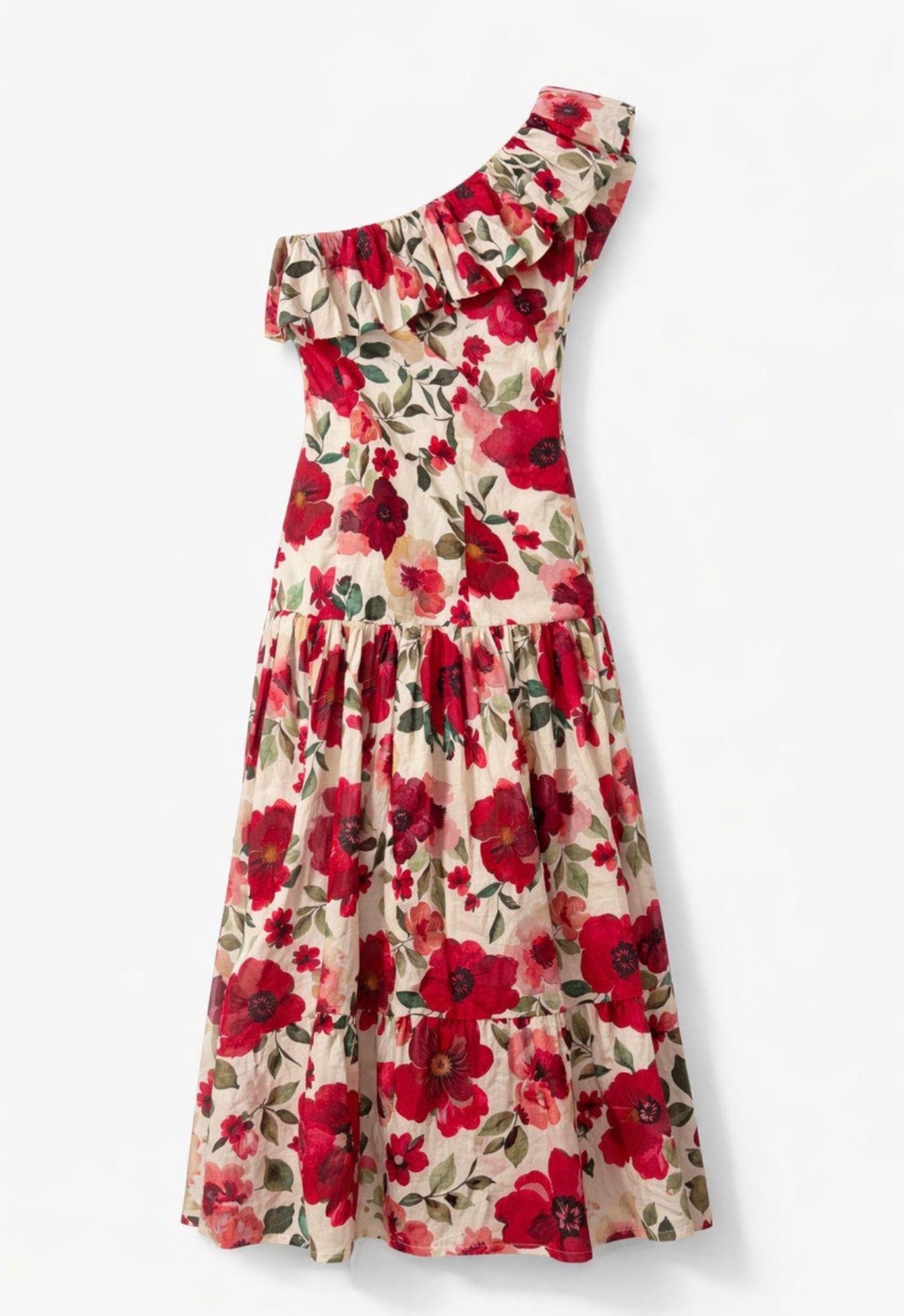 Vestido Asimétrico Flores PuraNegra