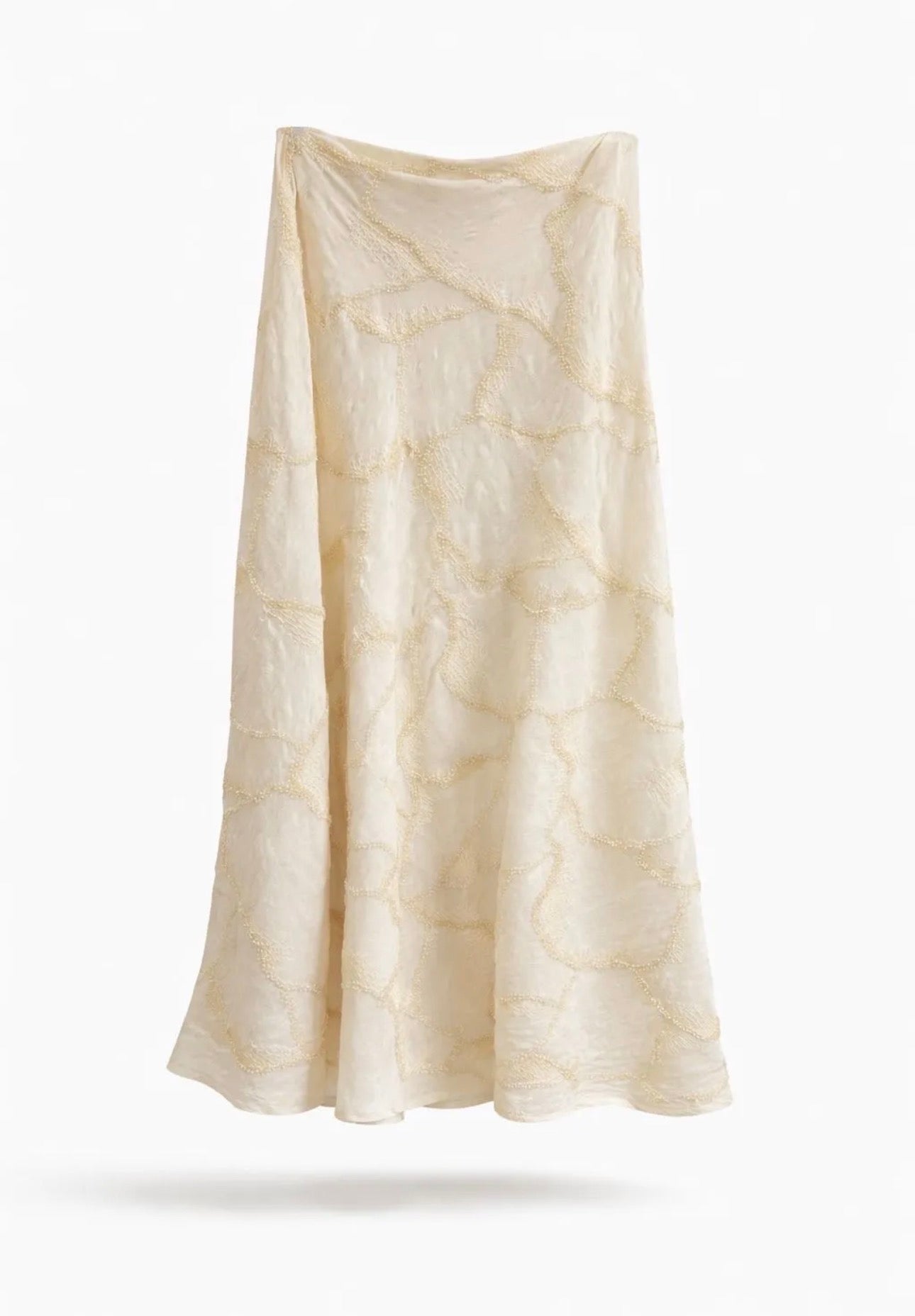 Falda Luxury Beig con Pedrería