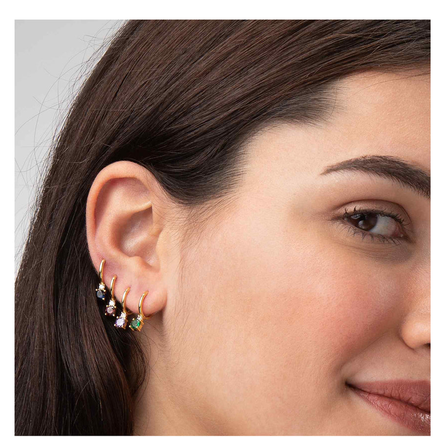 Pendientes Piedra Cristal Amatista