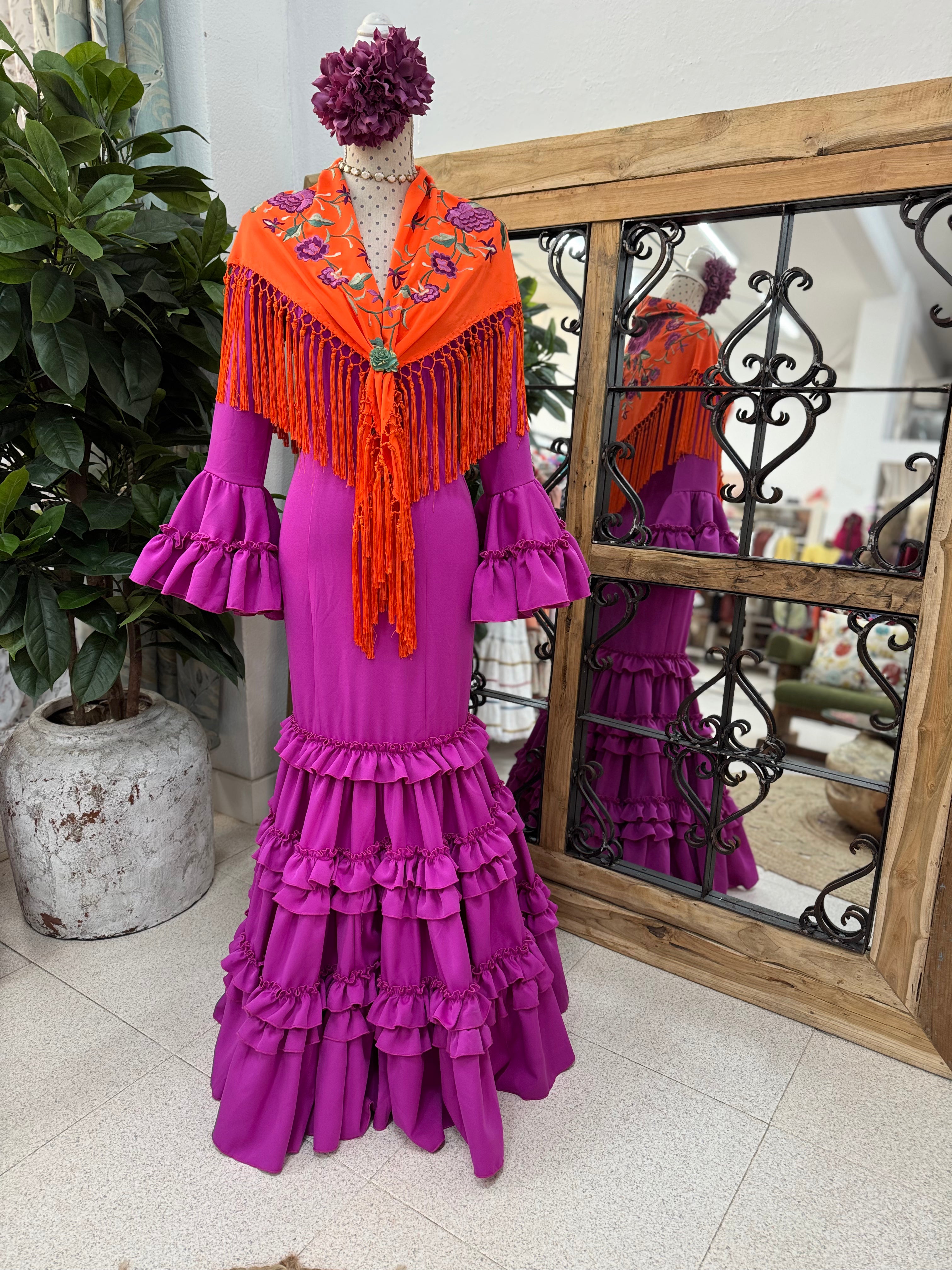 Traje de Flamenca Granada Buganvilla Bioelástico