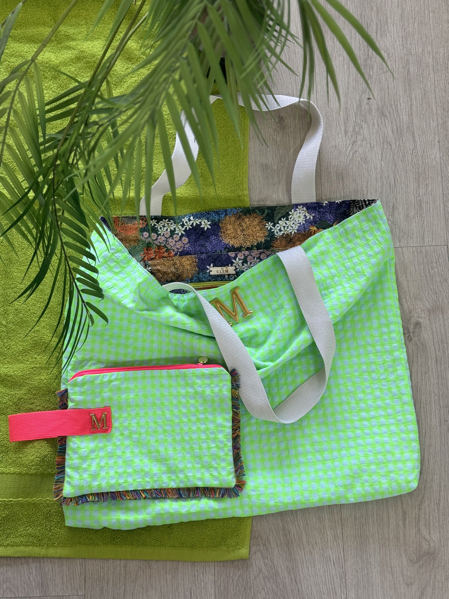 Bolso Playa Alix Reversible Vichy Sersuker