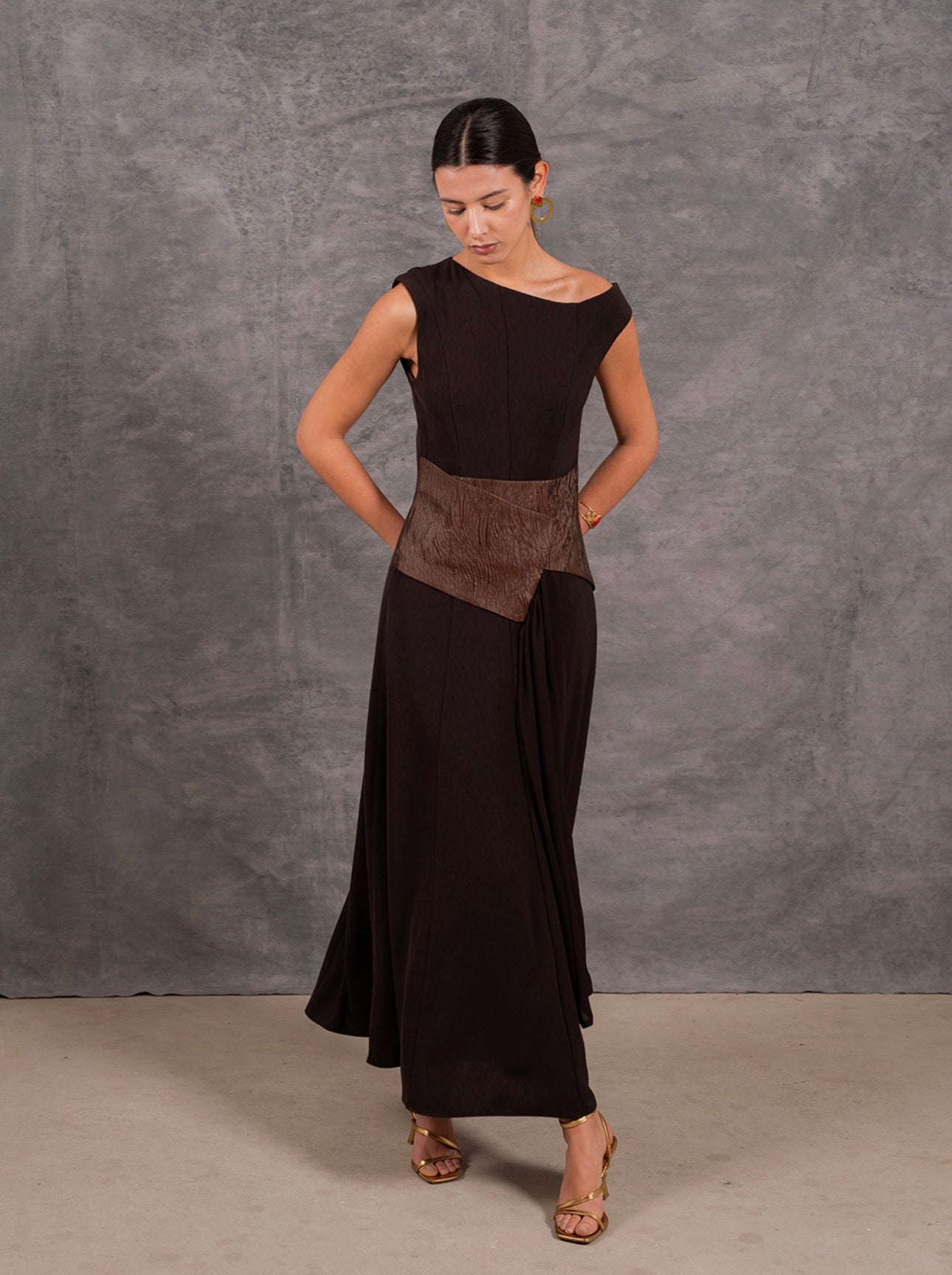 Vestido Galerie Marrón