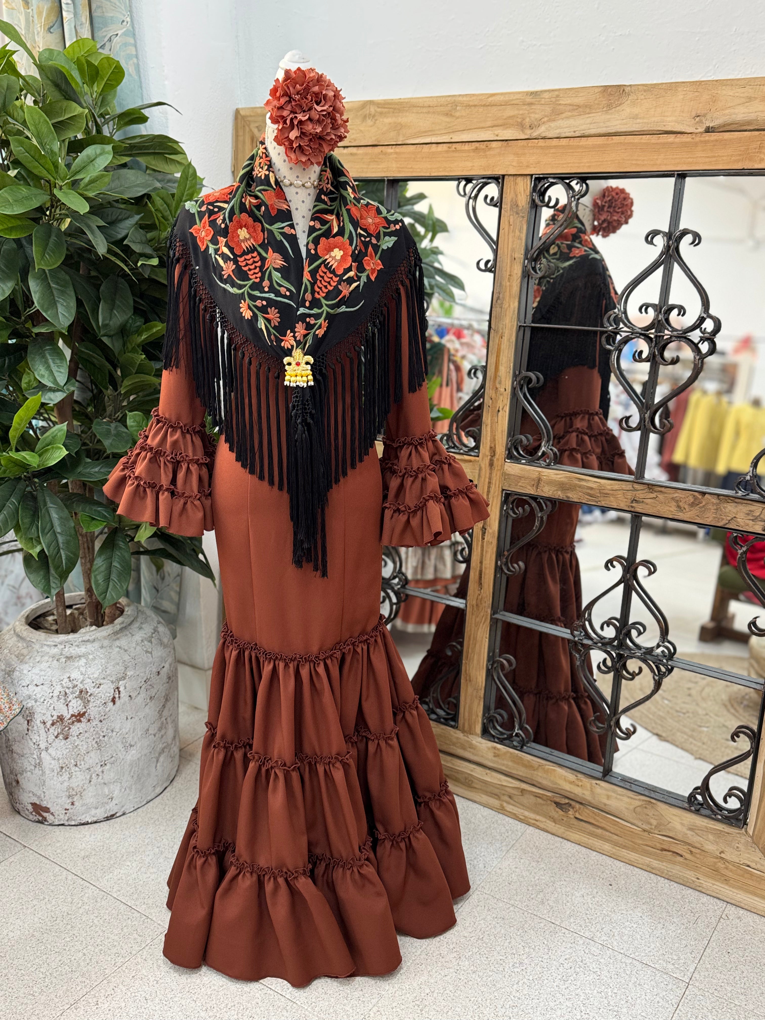 Traje de Flamenca Córdoba Terracota