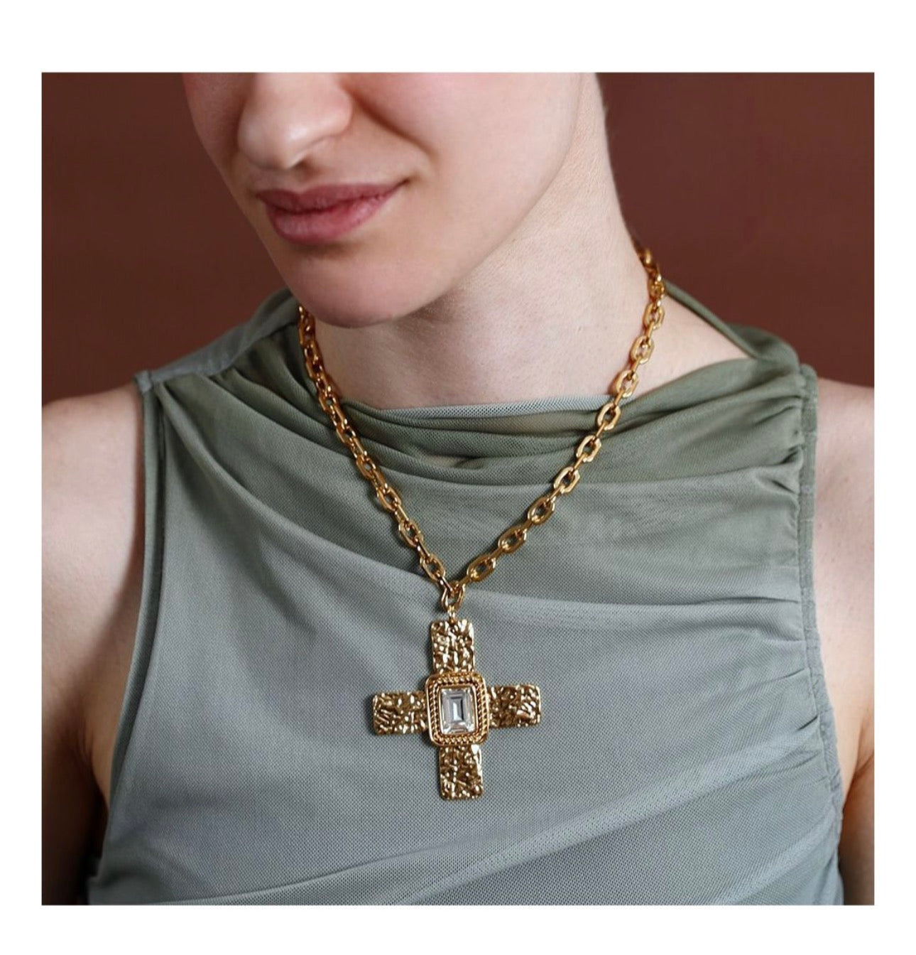 Colgante Cruz Cristal T