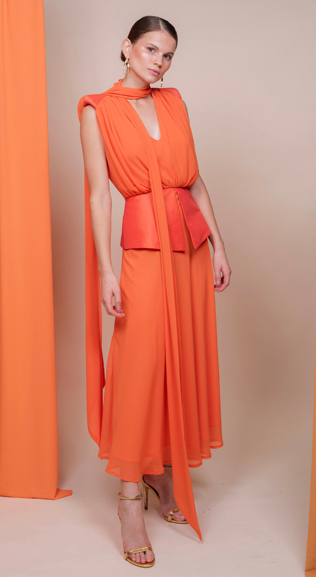 Vestido Diana Naranja Strena