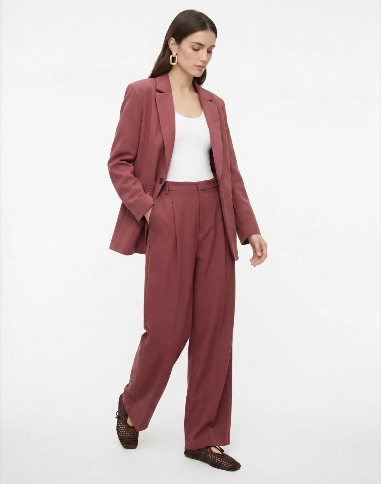 Pantalón en Lino Marrón