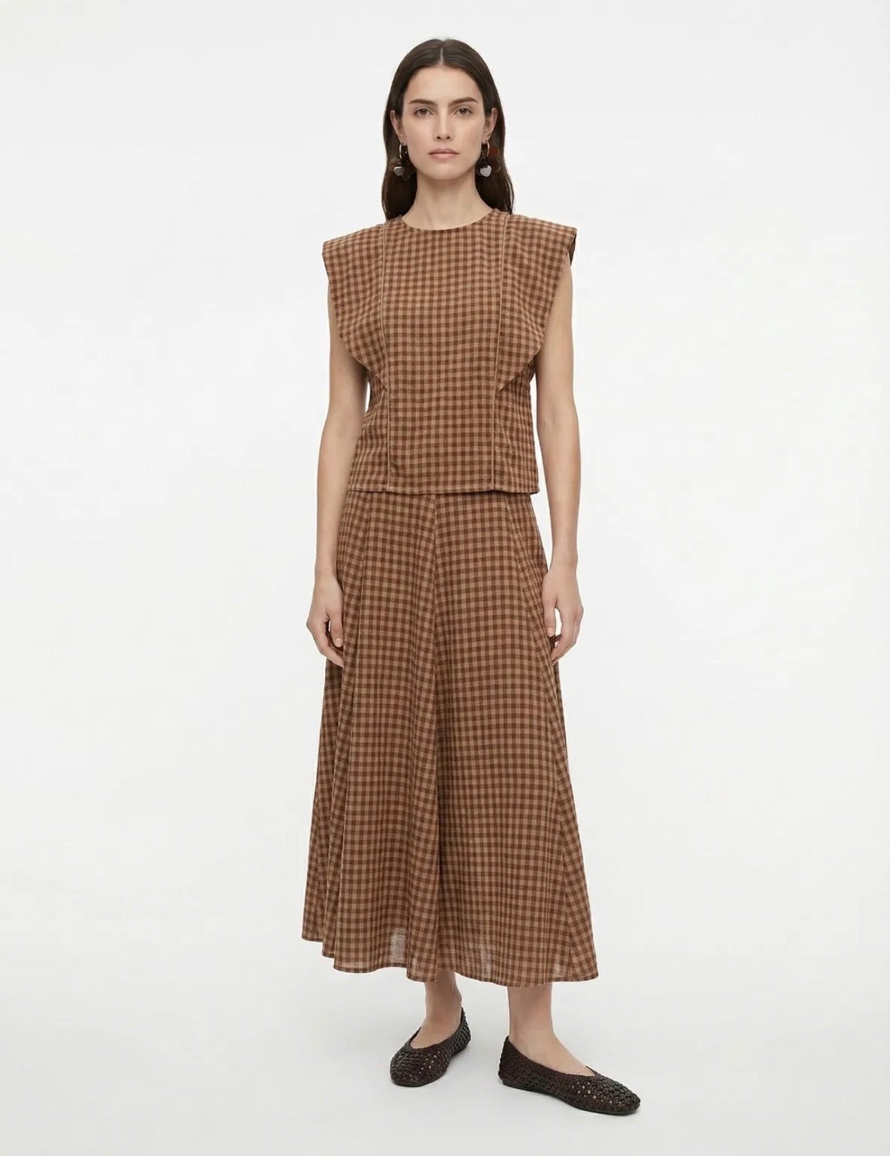 Falda Vichy Lino Sersuker