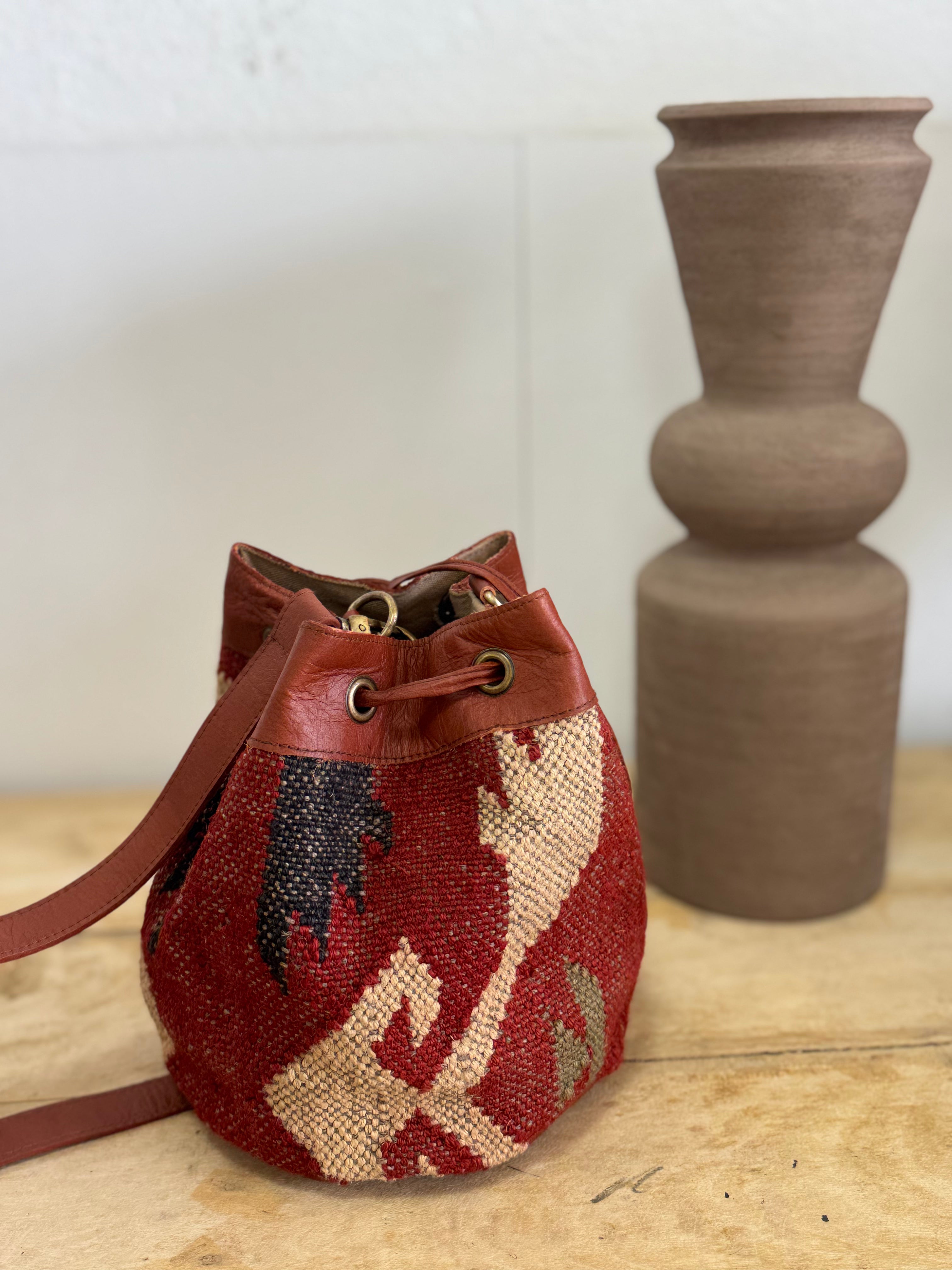 Bolso Piel Bombonera Yute 2