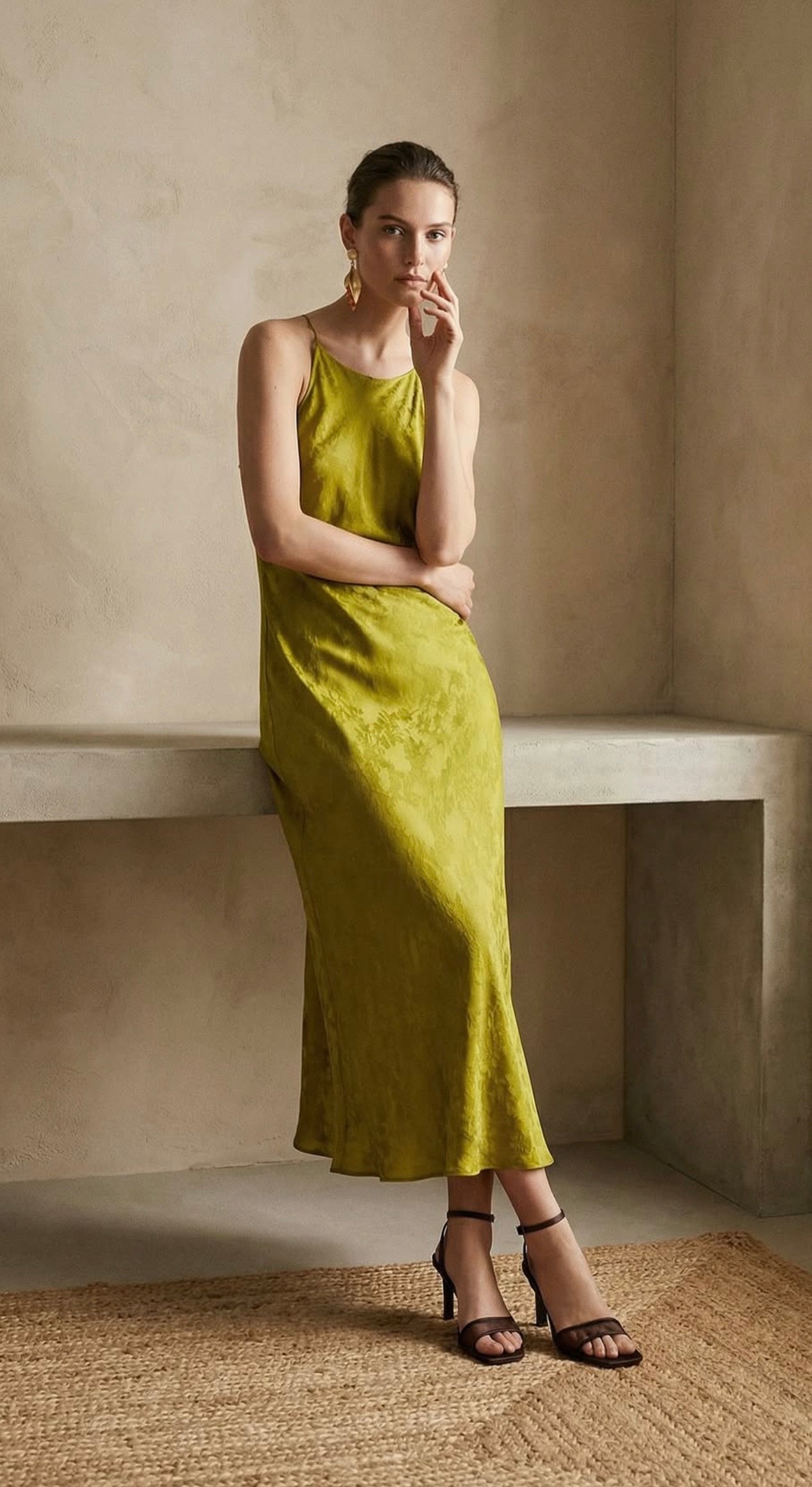 Vestido Jacquard Lima
