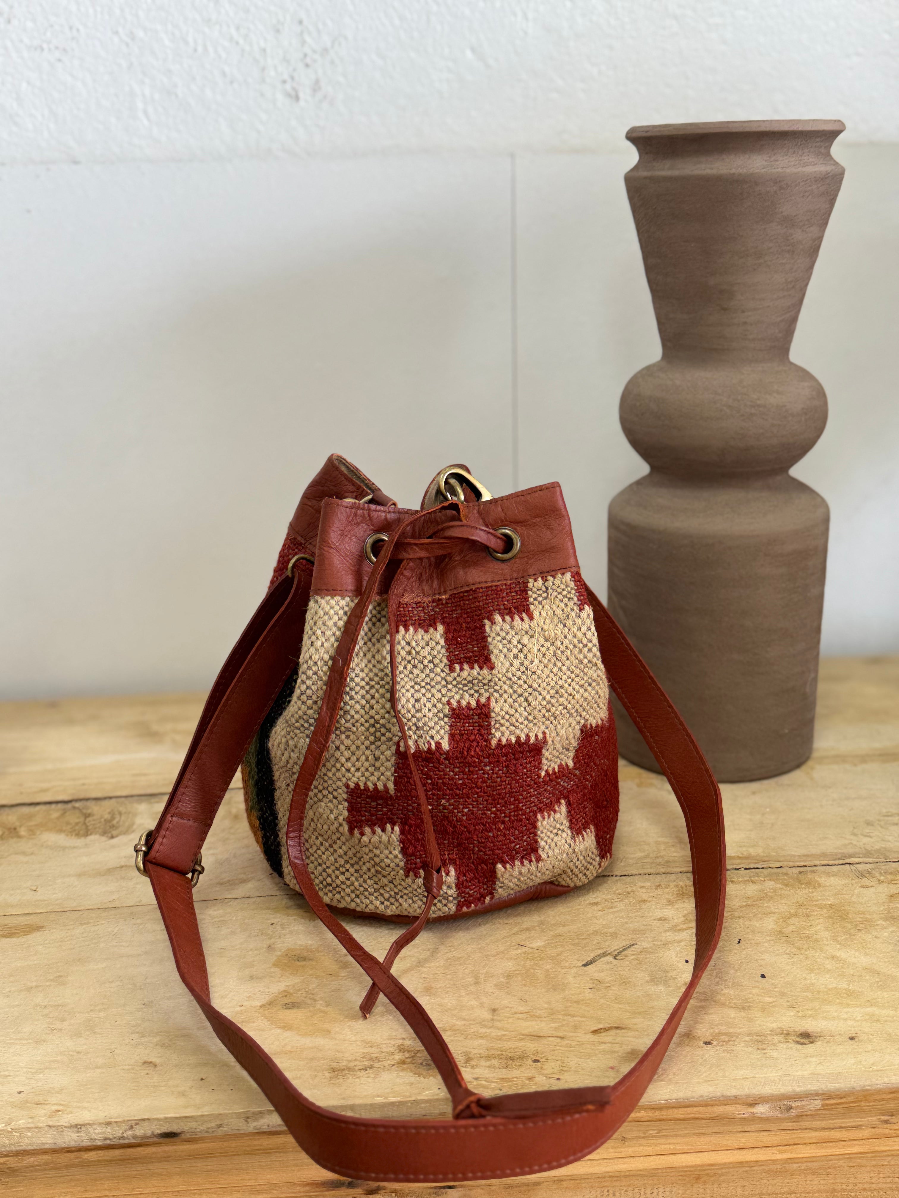 Bolso Piel Bombonera Yute 2