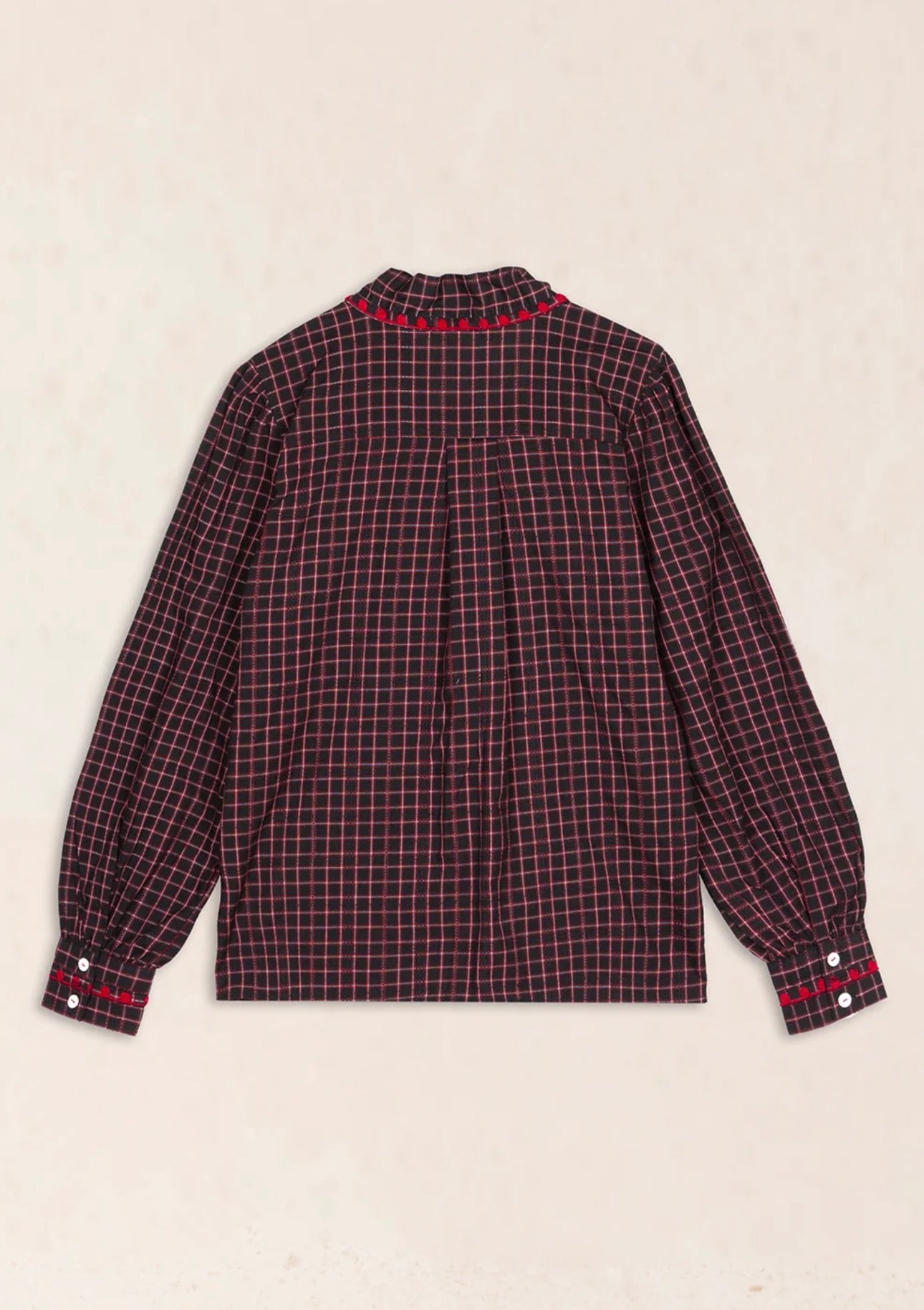Camisa Cuadros Lazada Bordado Latido