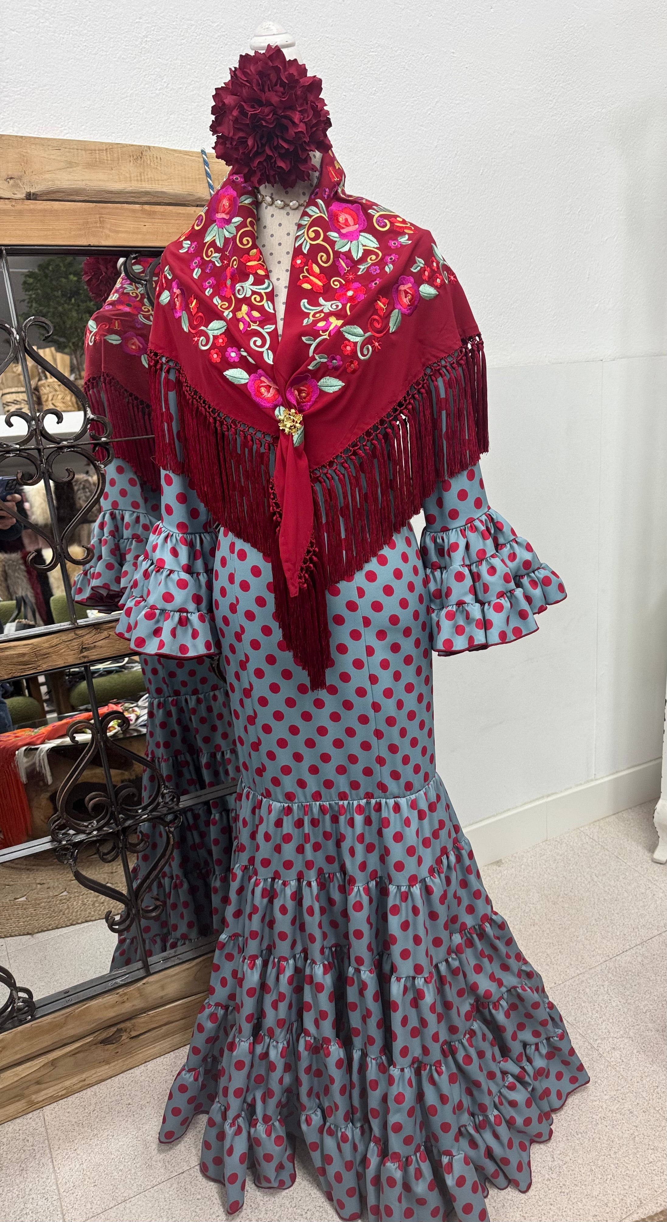 Traje de Flamenca Mod. Cordobesa  Bioelástico Lunar