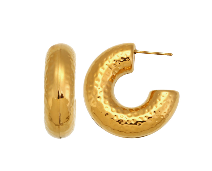 Pendientes Aros Martillados