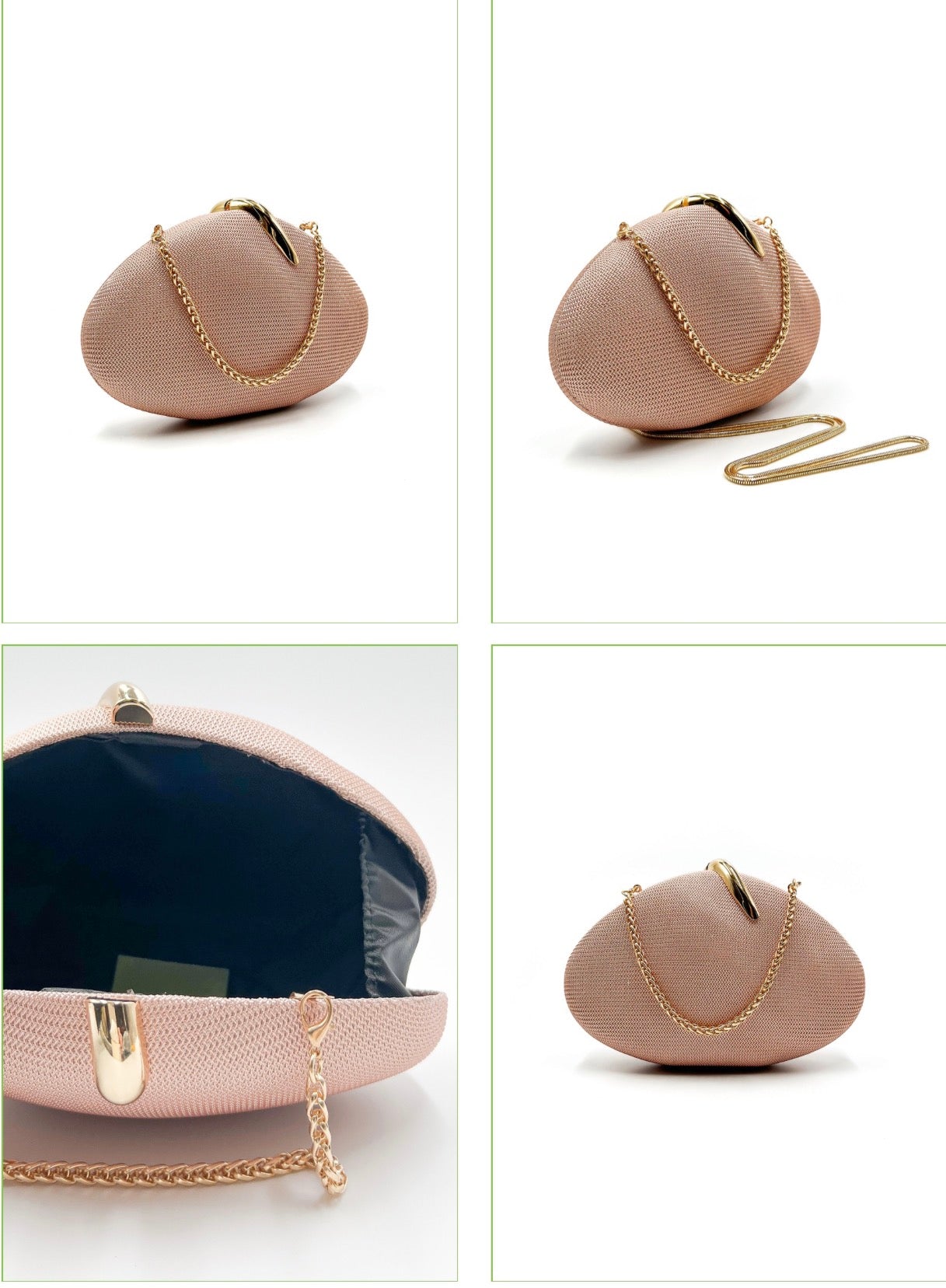 Clutch Oval Nude Lux