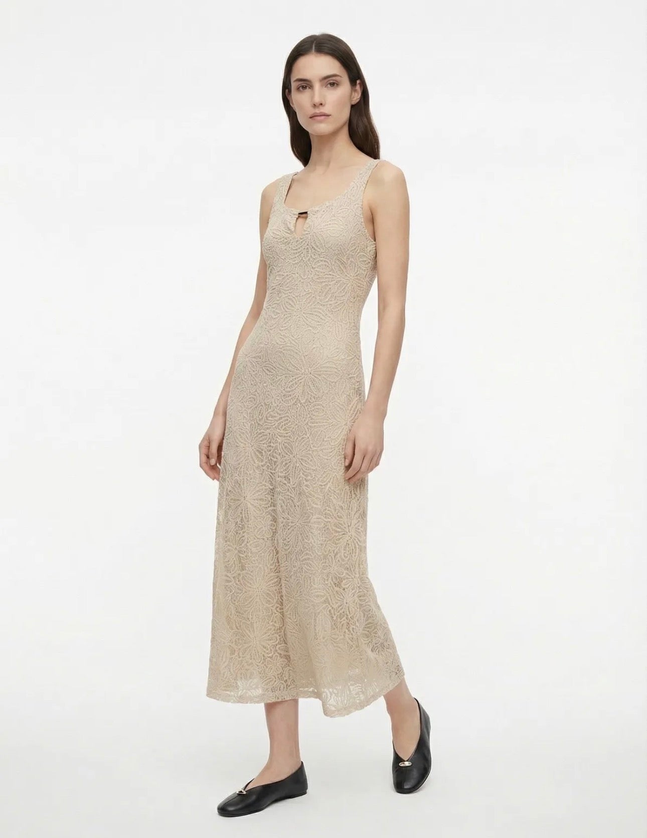 Vestido Croch Negro y Blanco