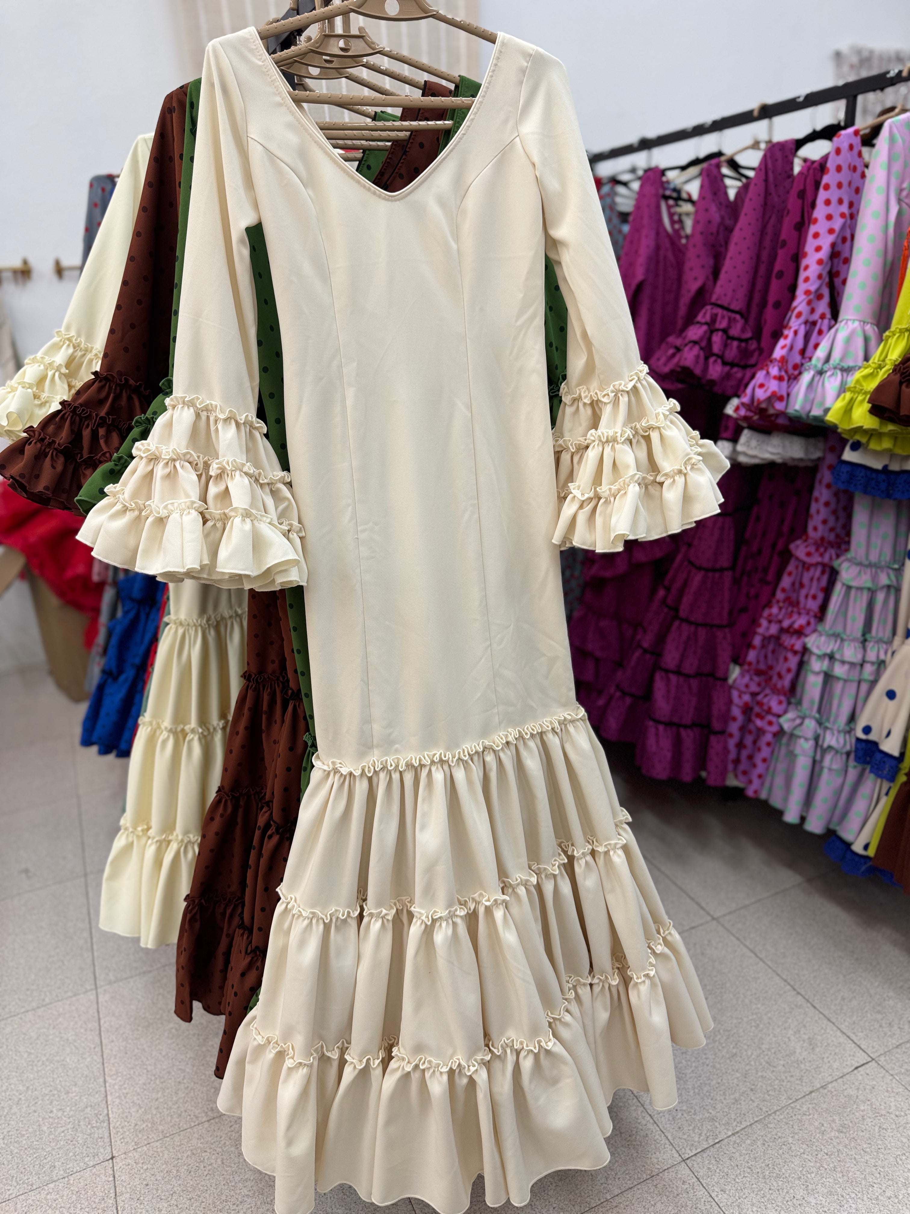 Traje Flamenca Córdoba Beig T.32 y 42