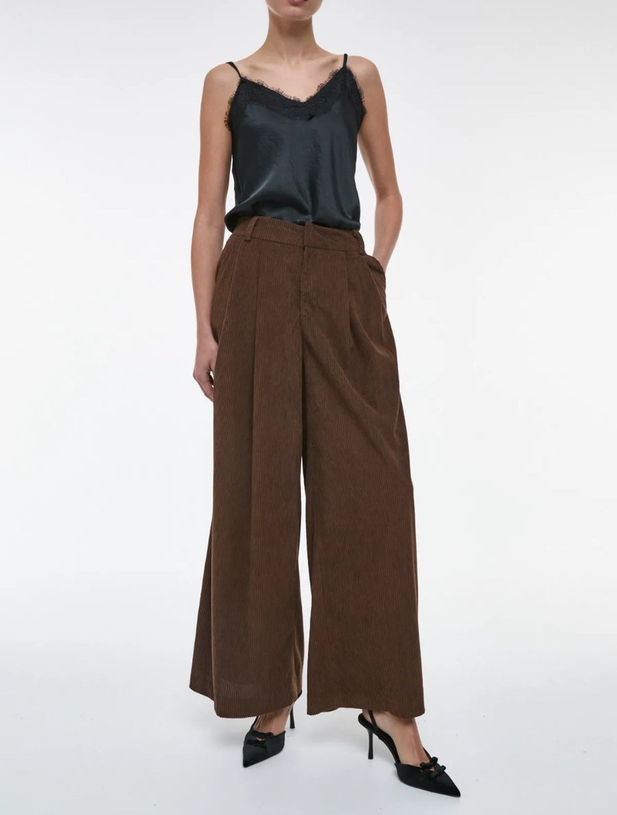 Pantalón Pana Ancho Marrón