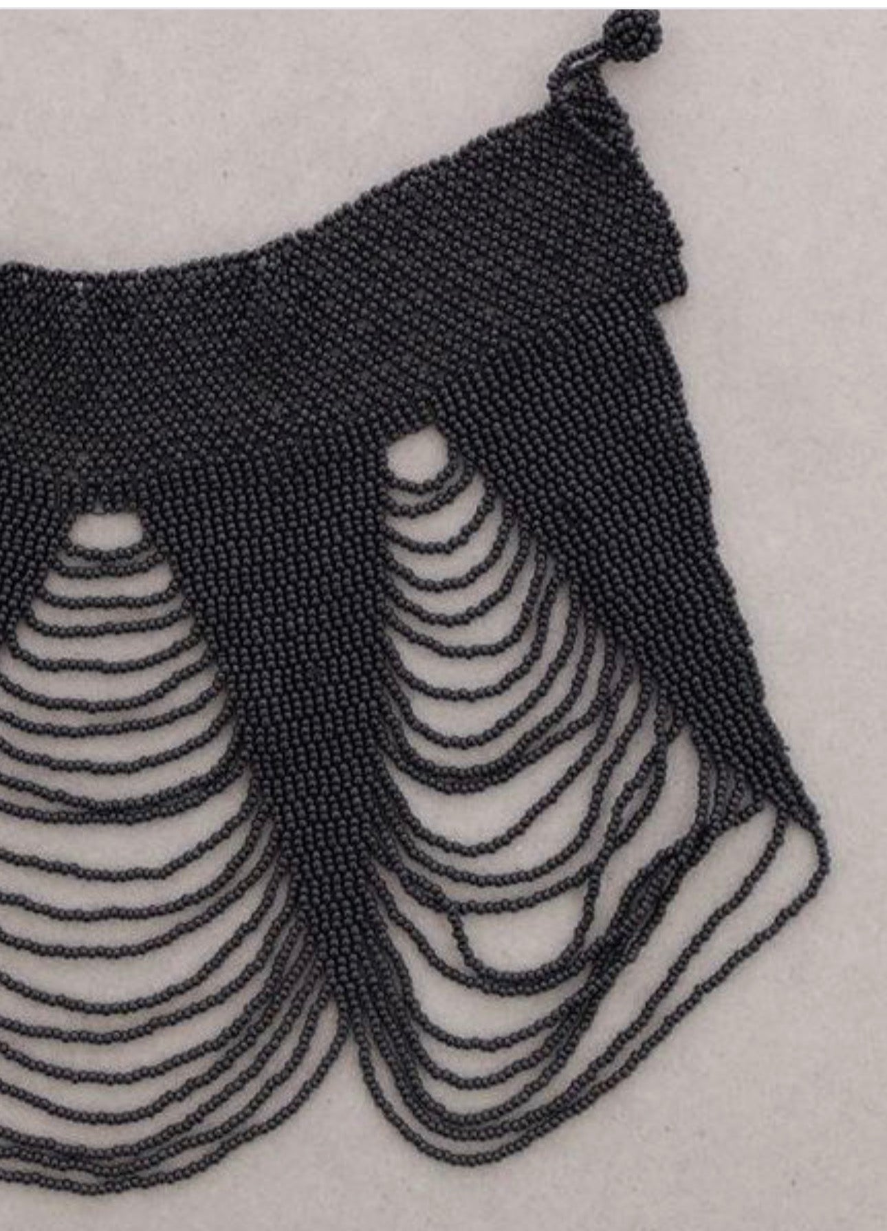 Choker Babero Abalorios Negro