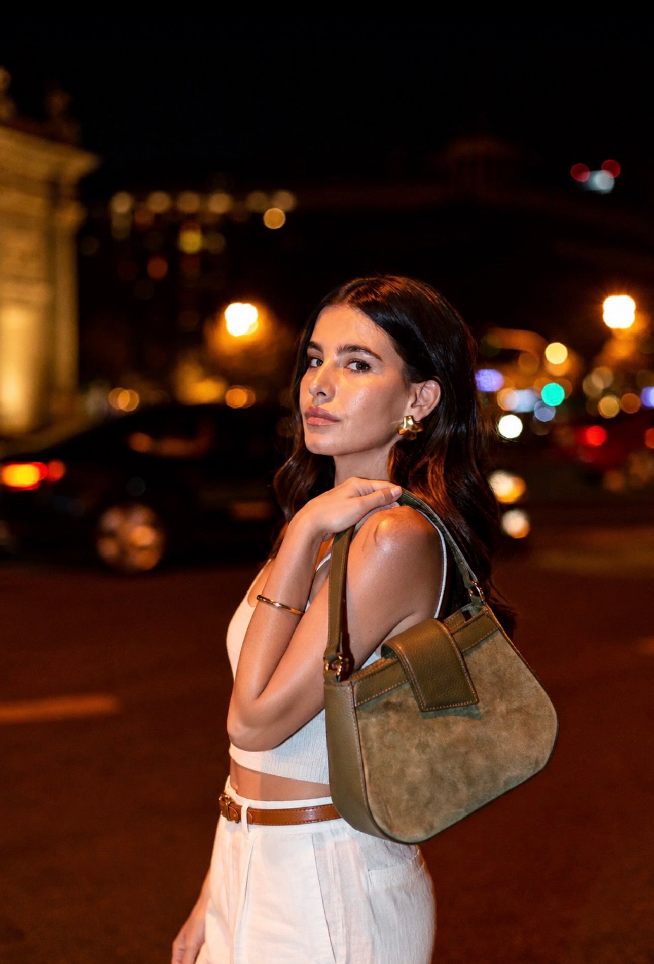 Bolso Piel Saddle Verde