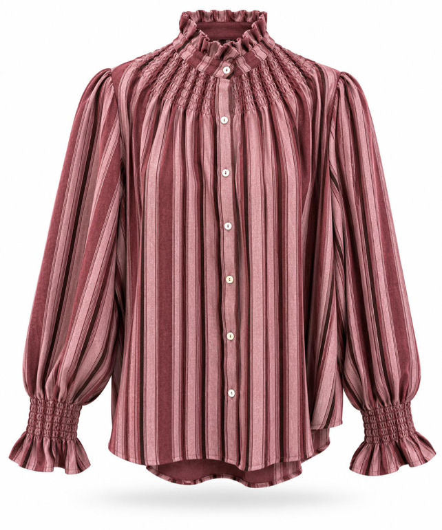 Blusa Rayas Fruch Burdeos